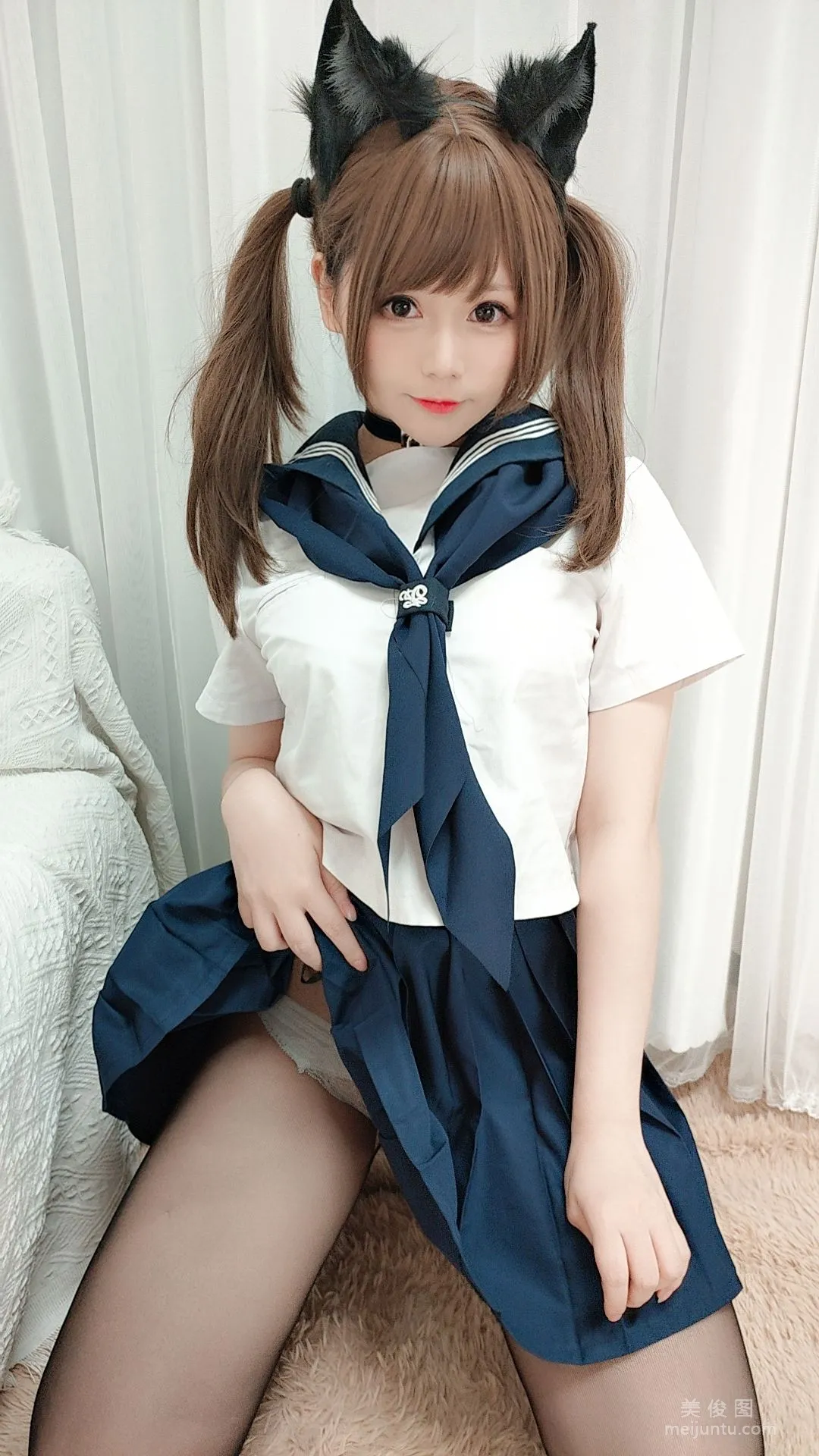 [Cosplay] Cute Girl Nyako Miaozi - Sailor Uniform photo 3