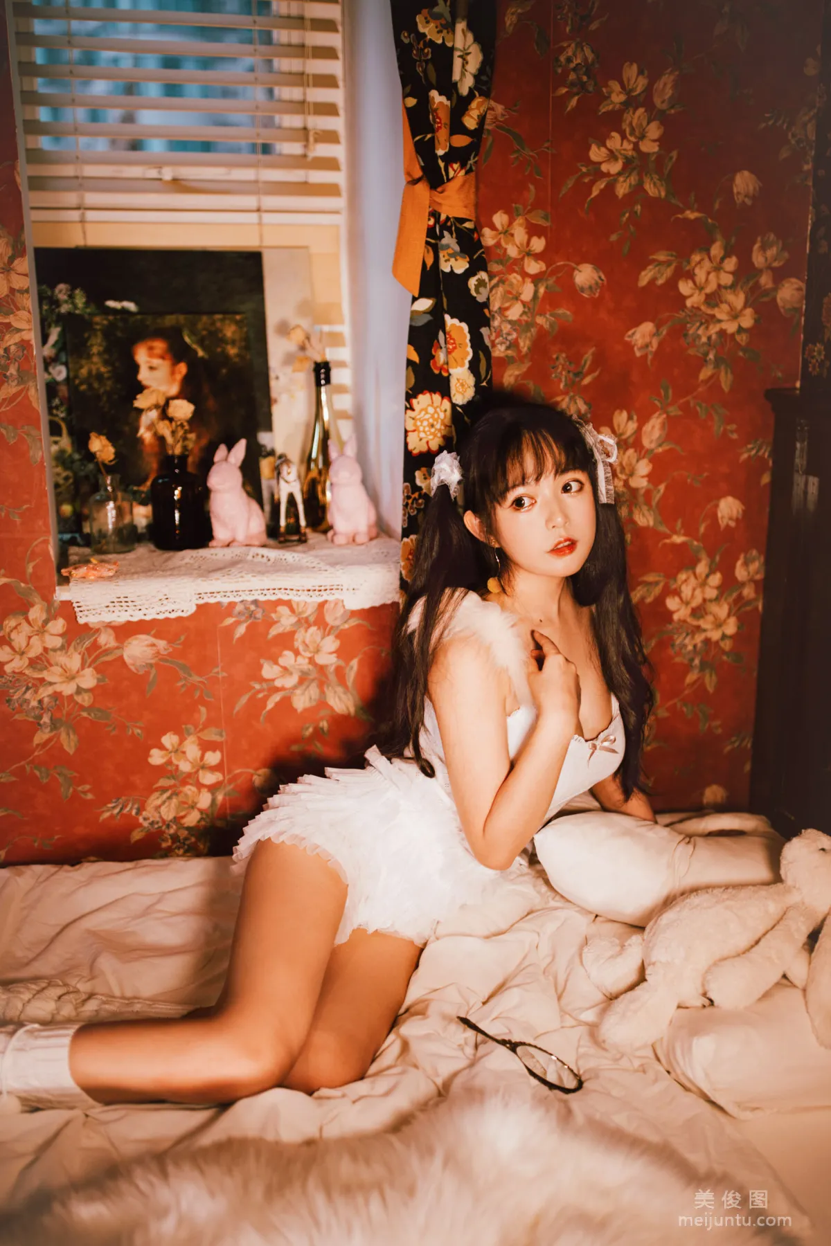 [Cosplay] Big-Eyed Cute Girl Heimaomao OvO, White Twin Tails photo 9