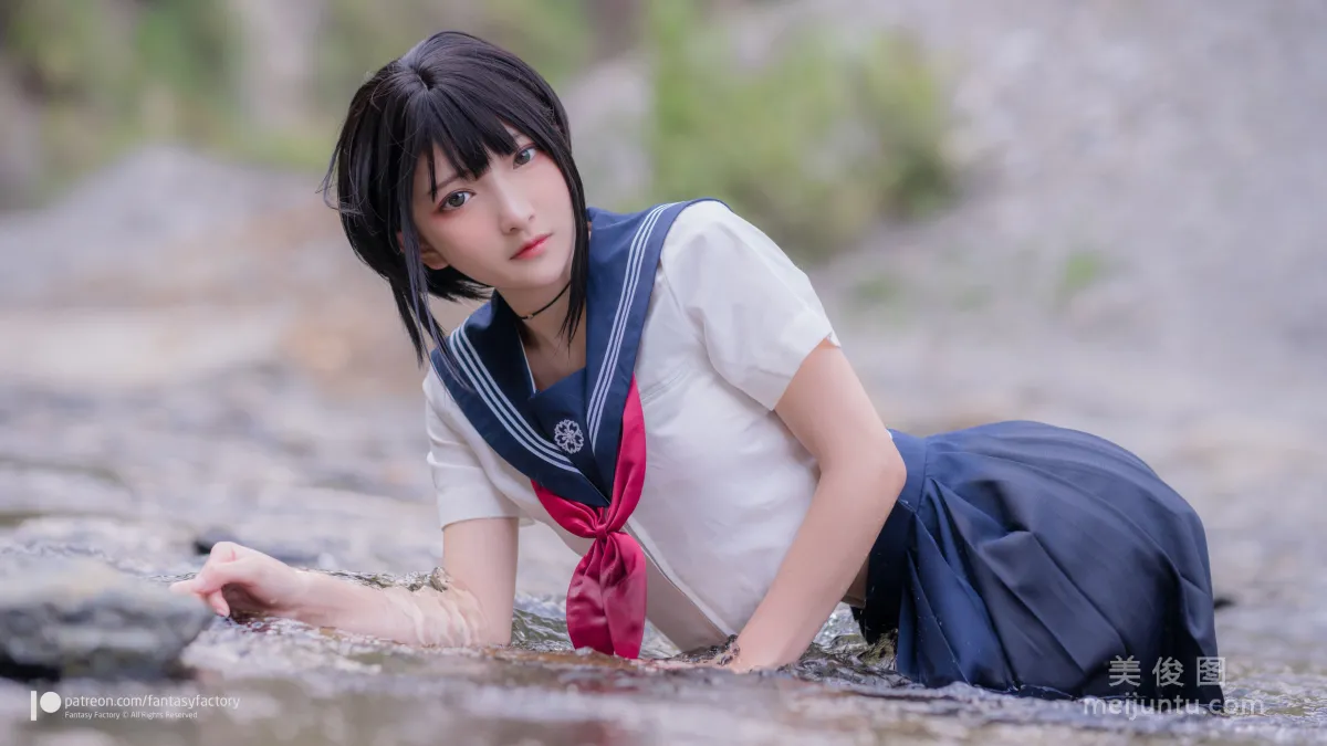 [Cosplay] Xiao Ding, Fantasy Factory - Maid, JK, School Swimsuit photo 56