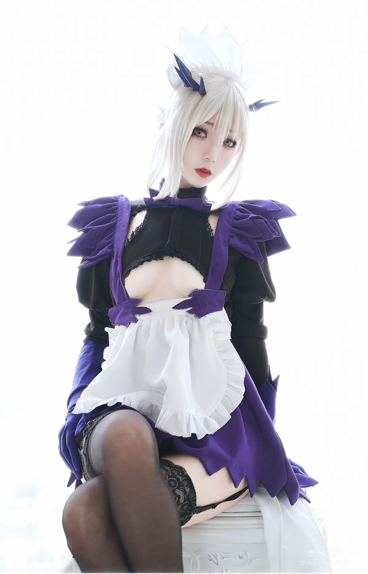 [Cosplay] Weibo Girl Wuzheng Ryou, Jeanne Maid Photo Set photo 5