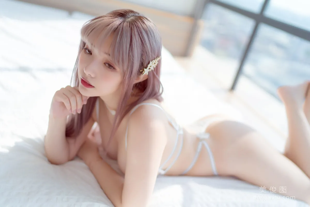 [Cosplay写真] 动漫博主雯妹 - 白色镂空26