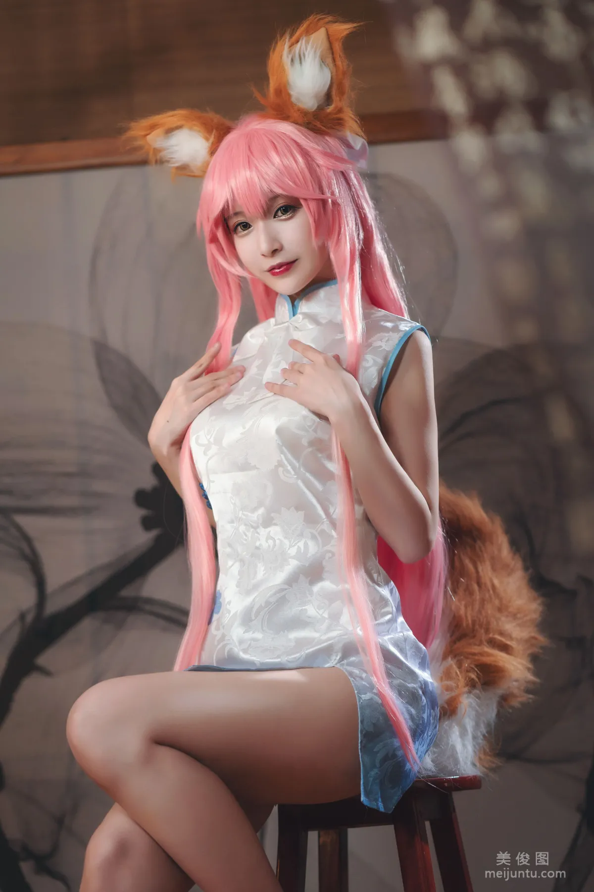 [Cosplay] 動漫博主鐵闆燒鬼舞w - 玉藻前 旗袍 寫真集 6