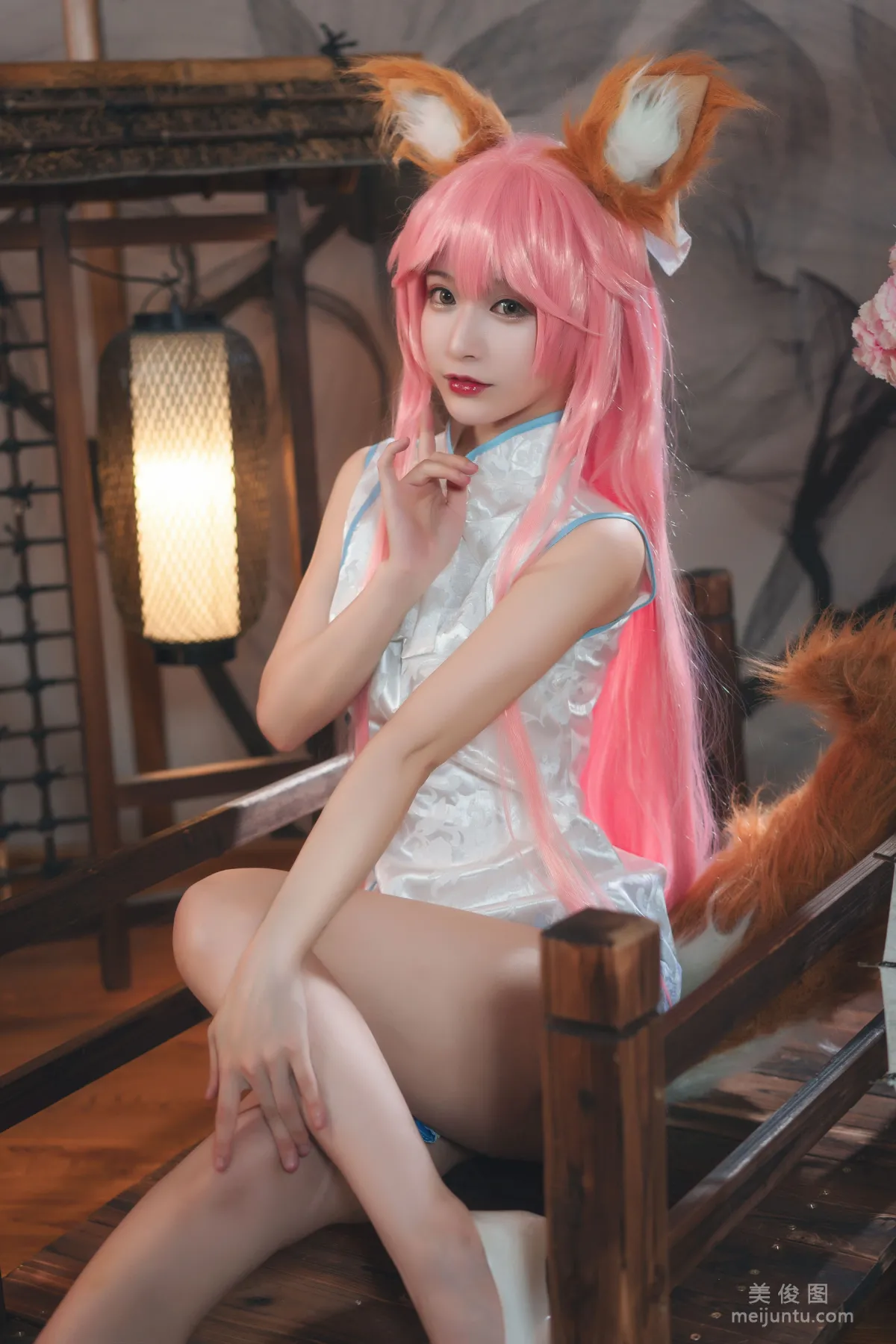 [Cosplay] 动漫博主铁板烧鬼舞w - 玉藻前 旗袍 写真集13