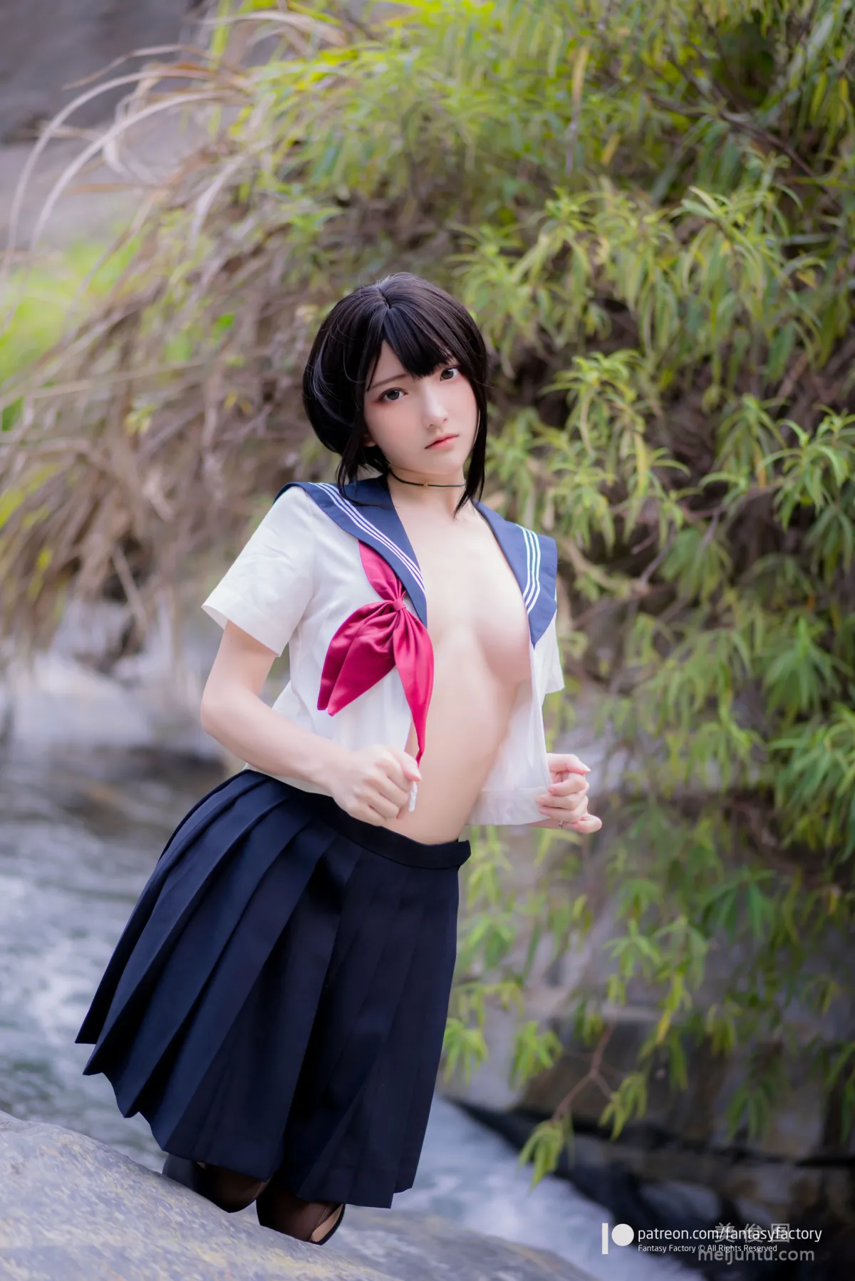 [Cosplay] Xiao Ding, Fantasy Factory - Maid, JK, School Swimsuit photo 71