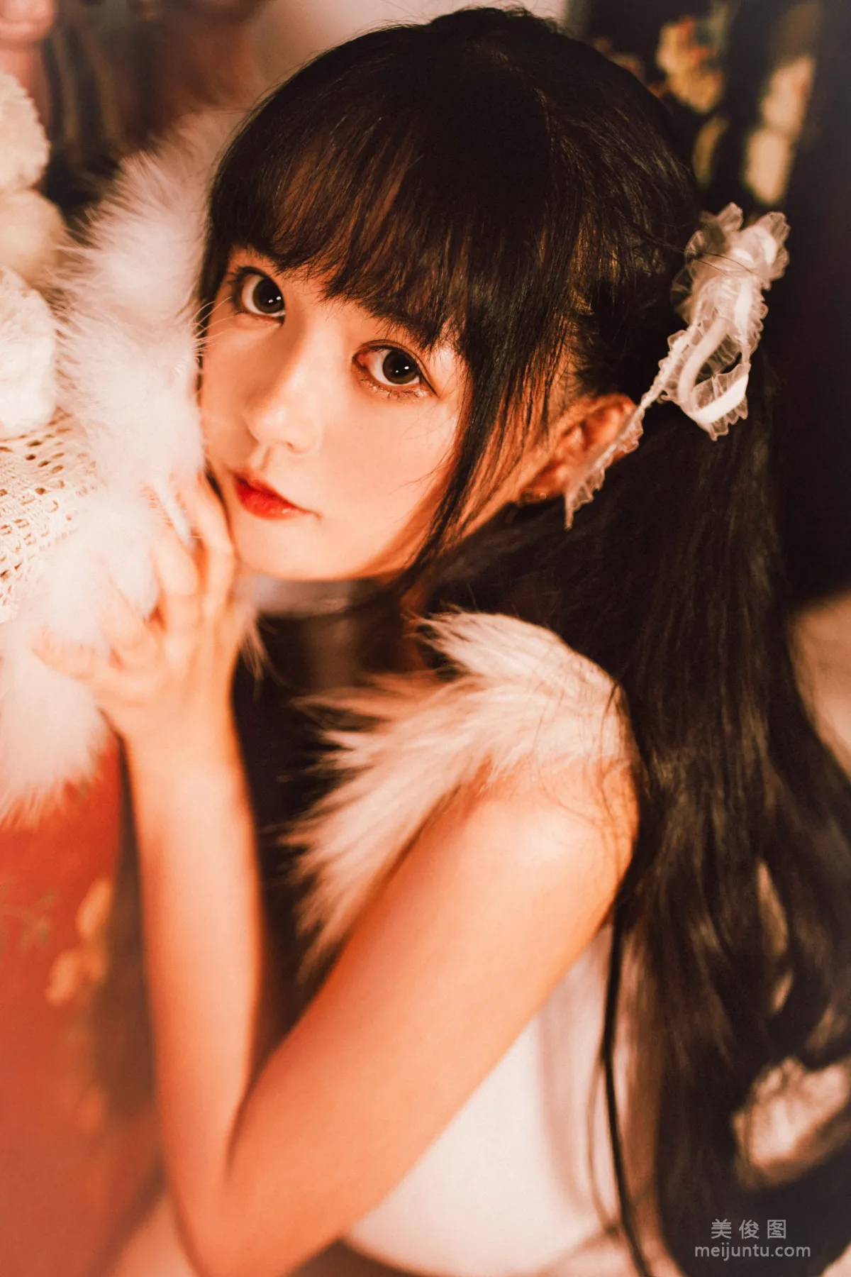 [Cosplay] Big-Eyed Cute Girl Heimaomao OvO, White Twin Tails photo 14