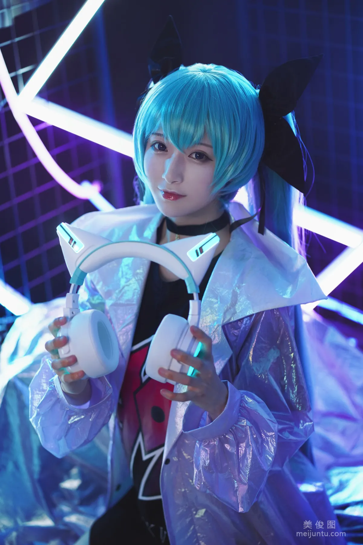 [Cosplay] Anime Blogger Tieban Shaogui Wu w - Youwu Headphones miku Photo Set photo 14