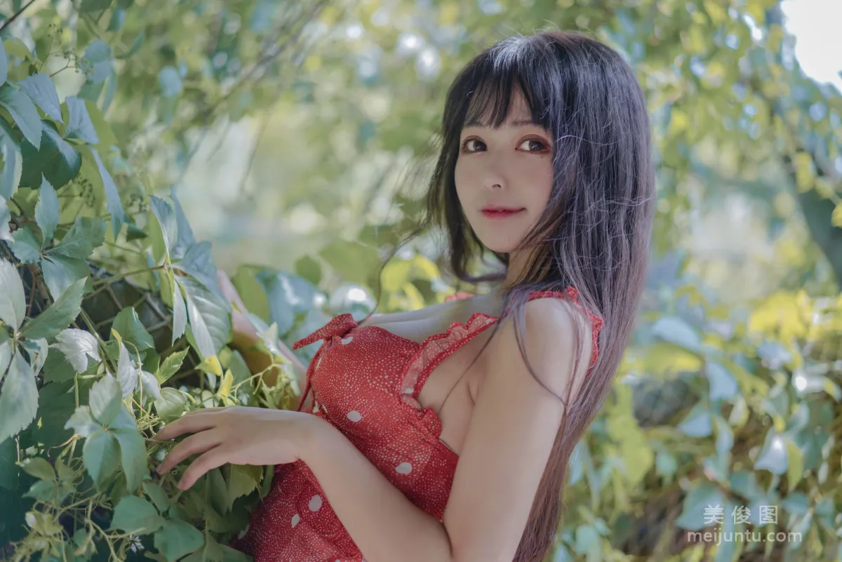 [Cosplay] Big-Eyed Cute Girl Heimaomao OvO - Strawberry photo 12