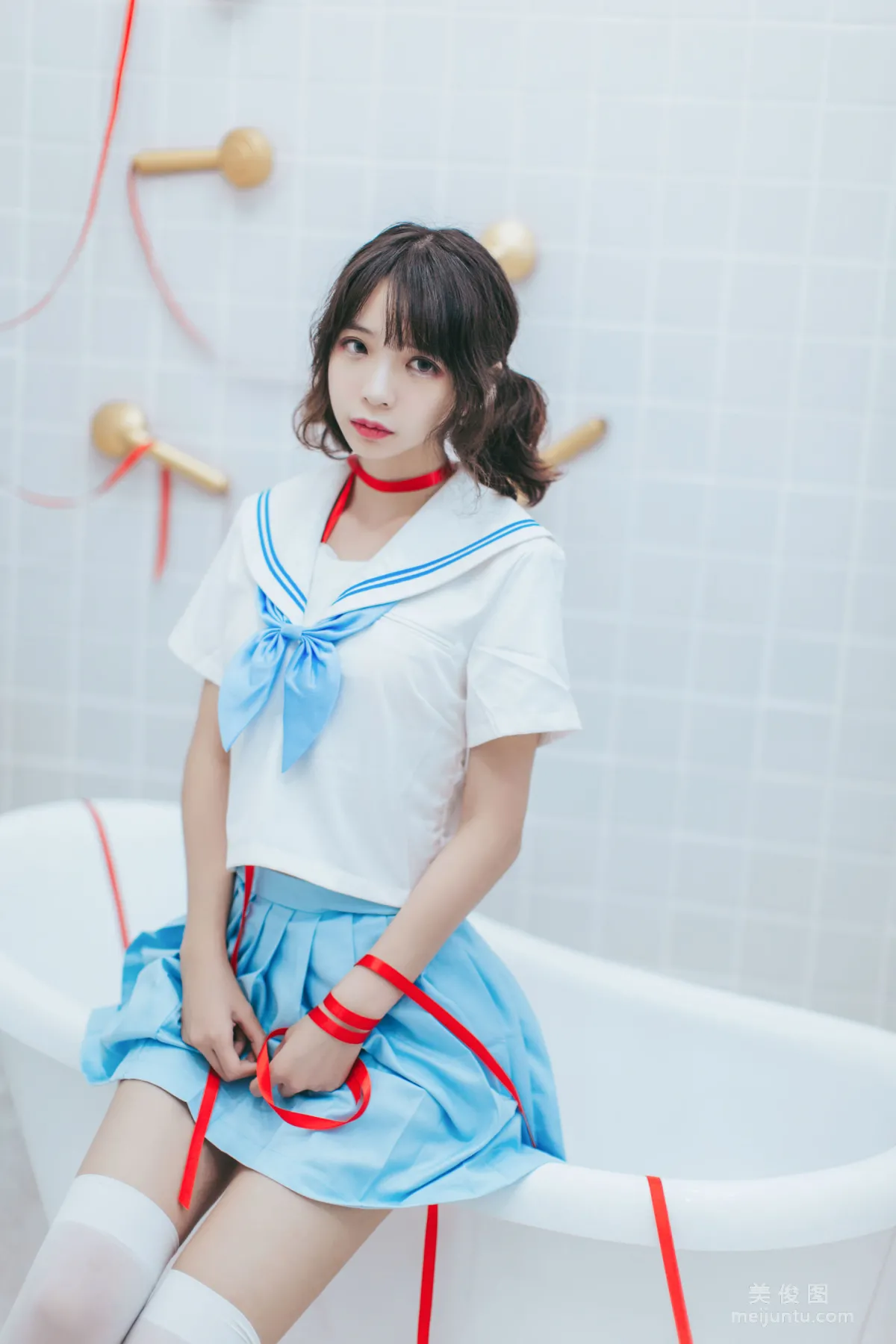 [Cosplay] 疯猫ss - 浴室JK 写真集6