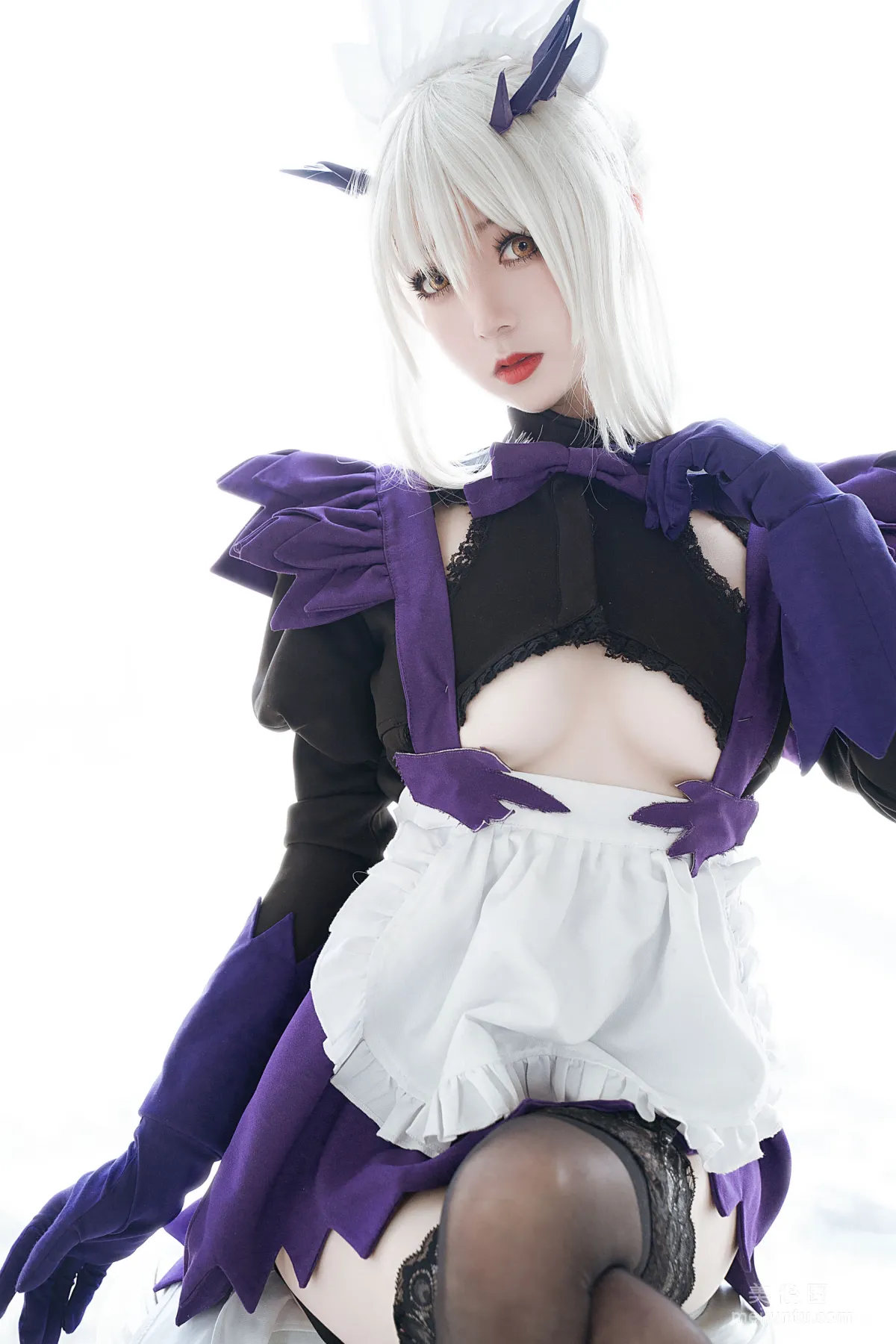 [Cosplay] Weibo Girl Wuzheng Ryou, Jeanne Maid Photo Set photo 7