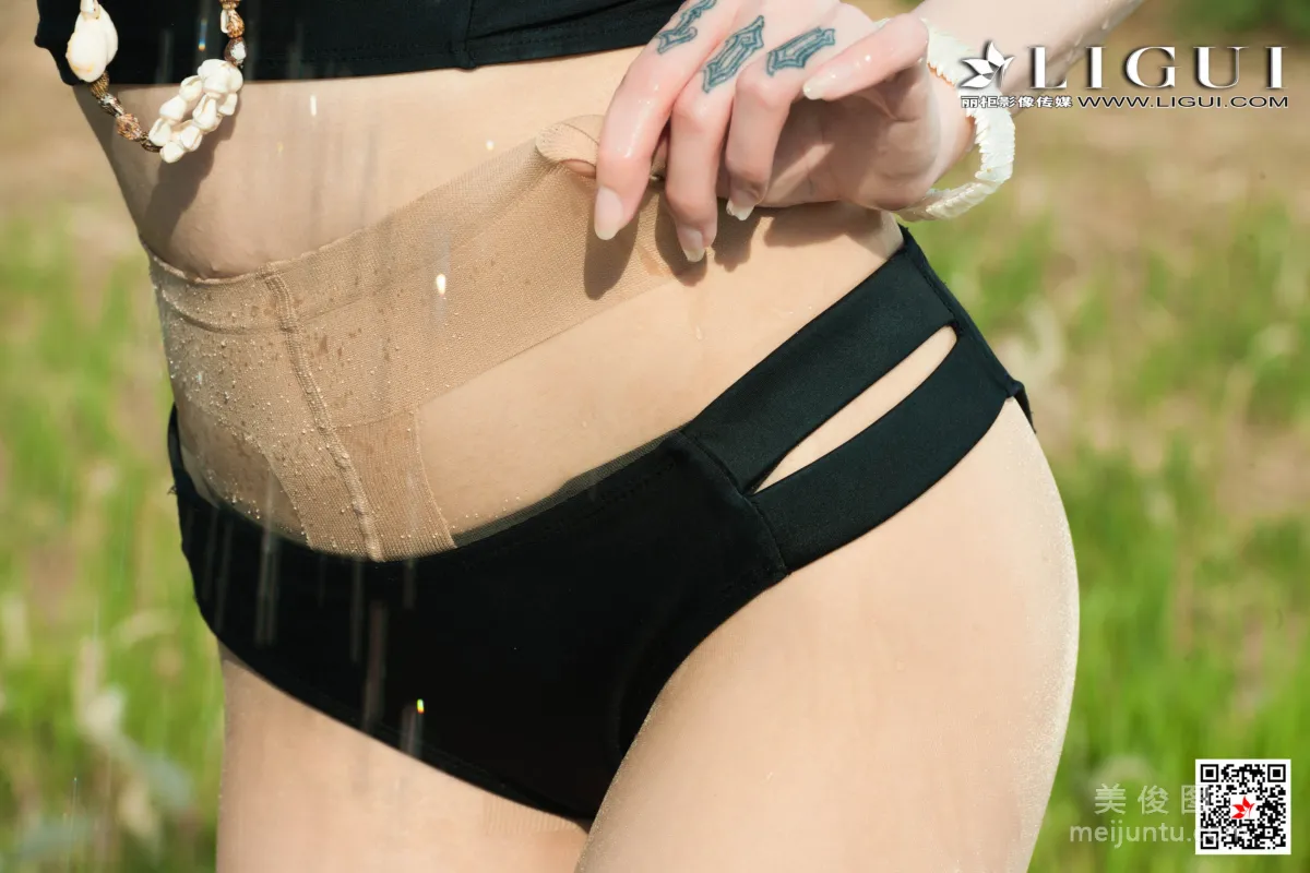 [Ligui] Model Tu Zi, Bikini Wet Body Art Photography photo 39
