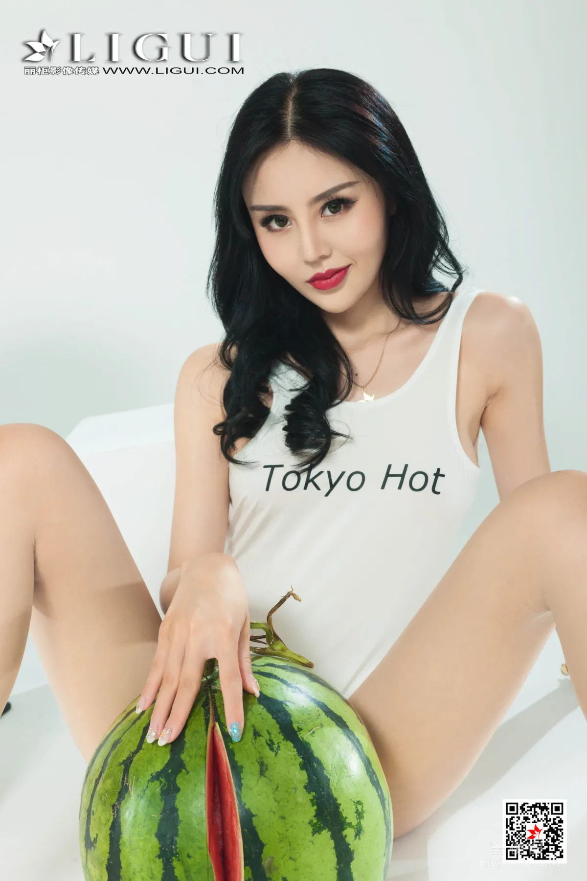 [Ligui] Web Beauty Model Liang Er, Watermelon High-Cut Girl photo 22