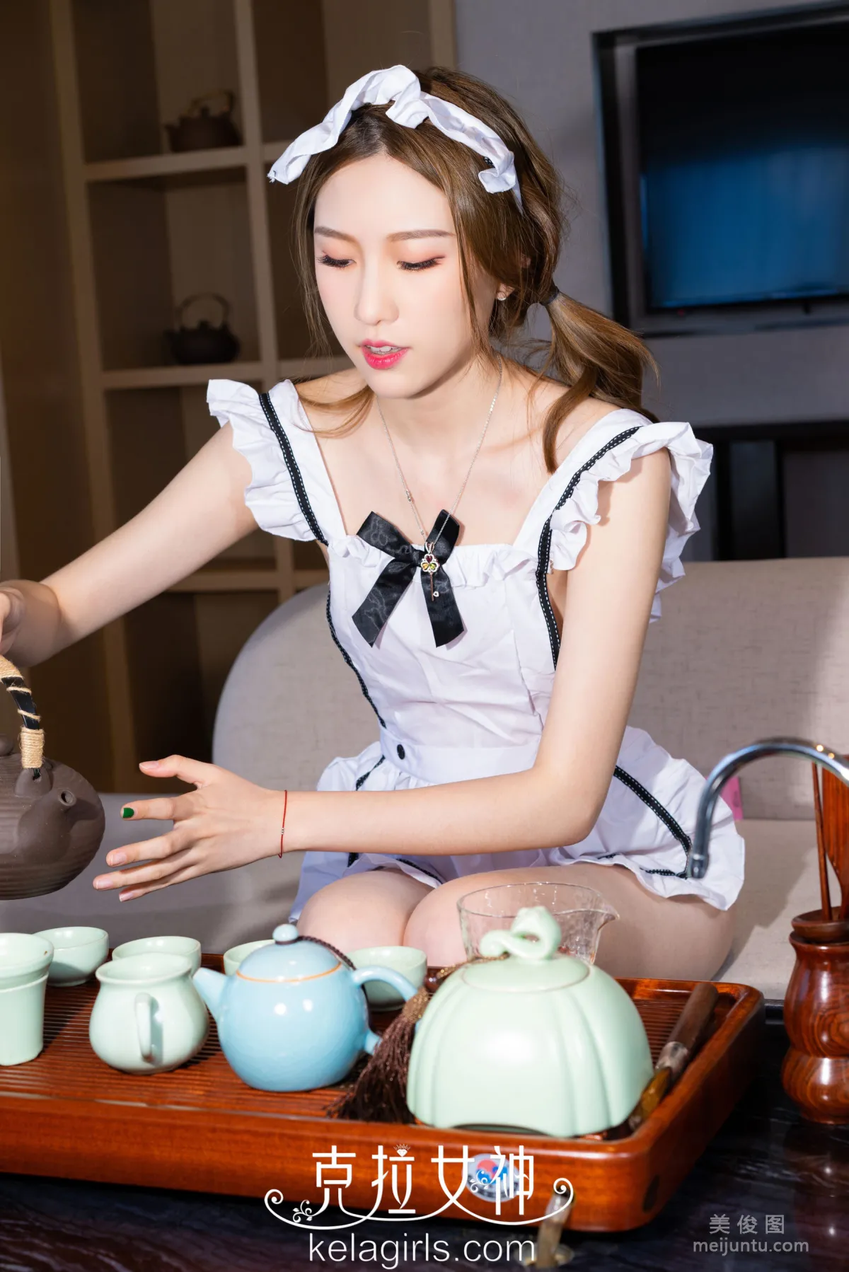 [克拉女神Kelagirls]  芊芊 - 女仆の功夫茶 写真集1
