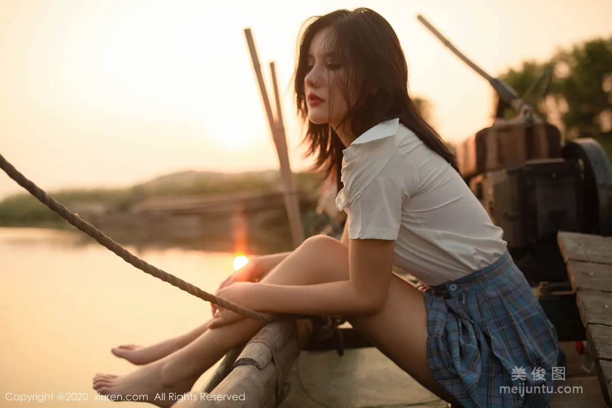 [XiuRen] No.2558 Sexy Model @Jiushi Azhu A Fishing Village Theme Photo Shoot photo 29