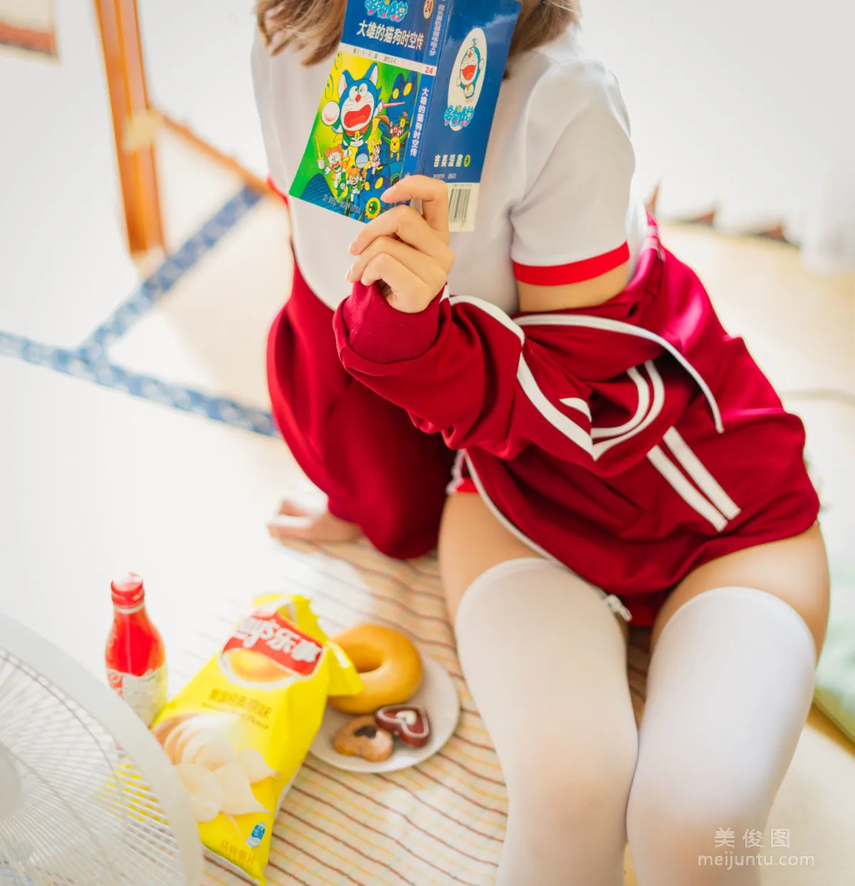 [Web Idols COSER] Xiaocang Qiandai w - Red Gymnastics Uniform Photo Set photo 21