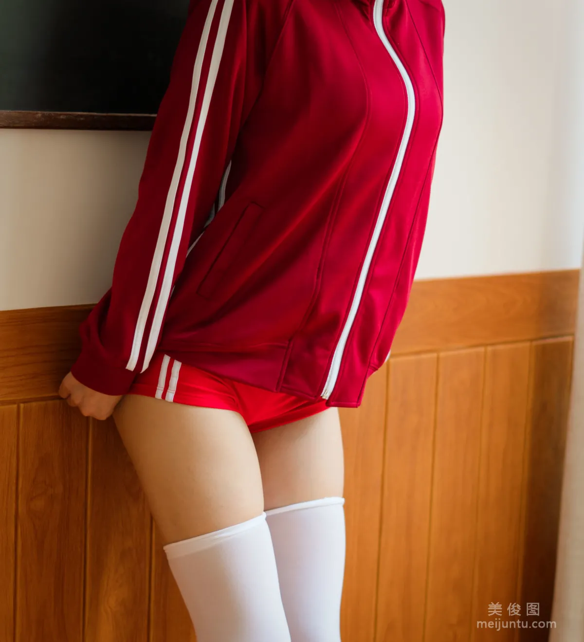 [Web Idols COSER] Xiaocang Qiandai w - Red Gymnastics Uniform Photo Set photo 6