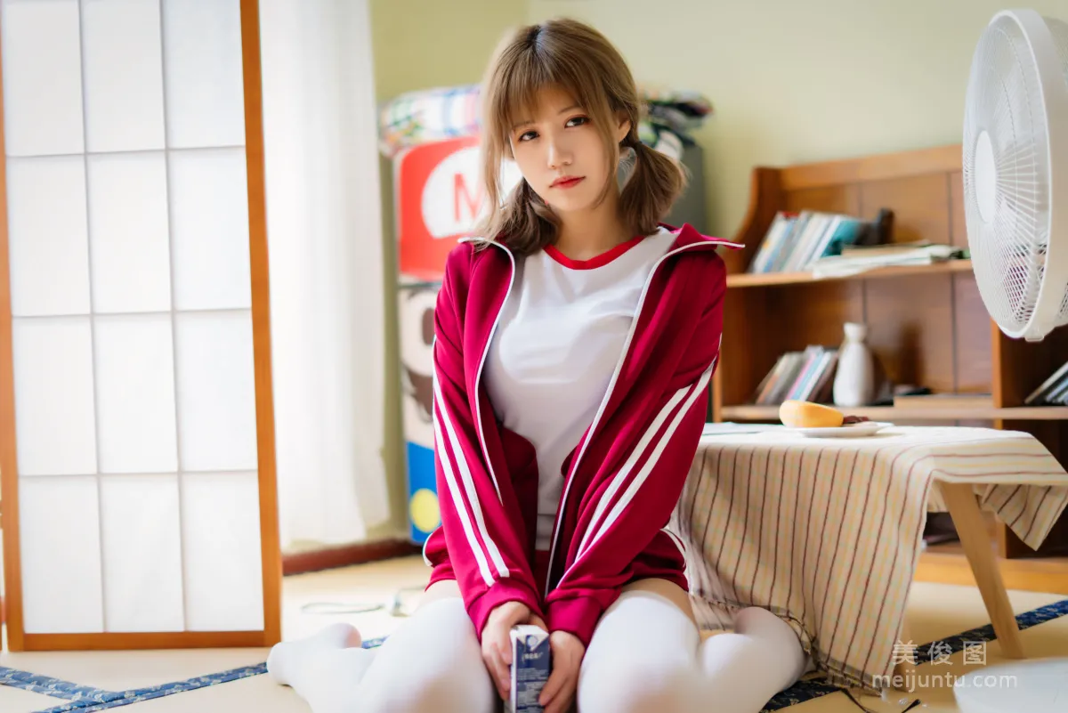[Web Idols COSER] Xiaocang Qiandai w - Red Gymnastics Uniform Photo Set photo 42