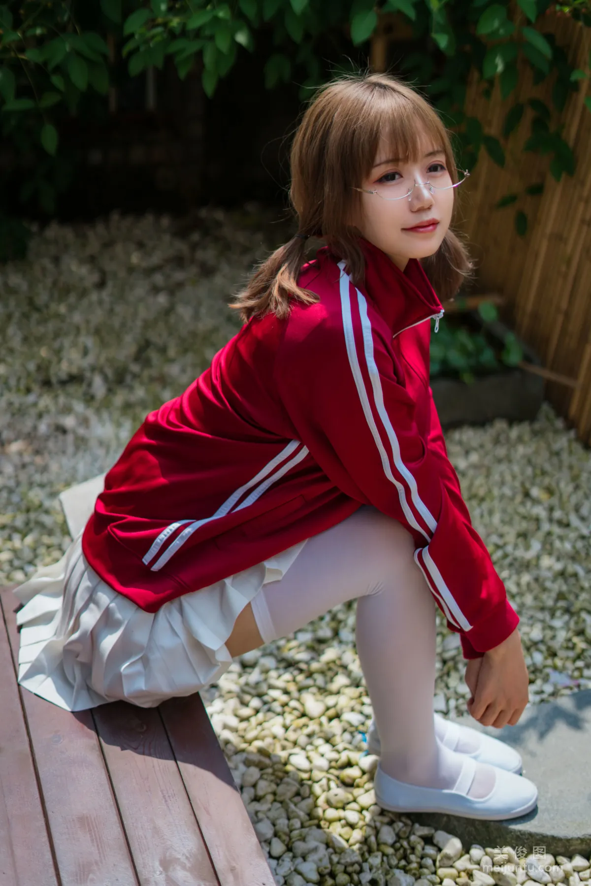 [Web Idols COSER] Xiaocang Qiandai w - Red Gymnastics Uniform Photo Set photo 26