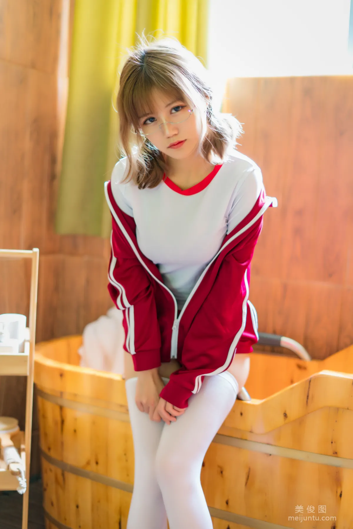 [Web Idols COSER] Xiaocang Qiandai w - Red Gymnastics Uniform Photo Set photo 37