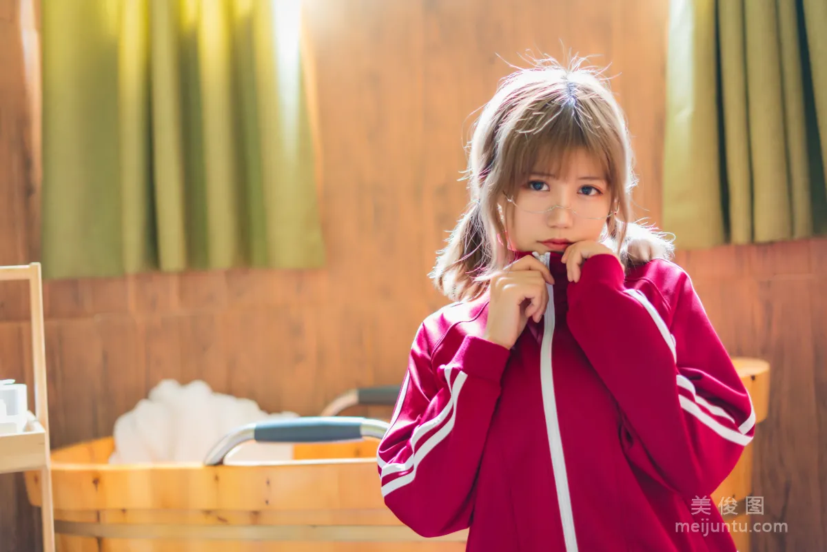 [Web Idols COSER] Xiaocang Qiandai w - Red Gymnastics Uniform Photo Set photo 47