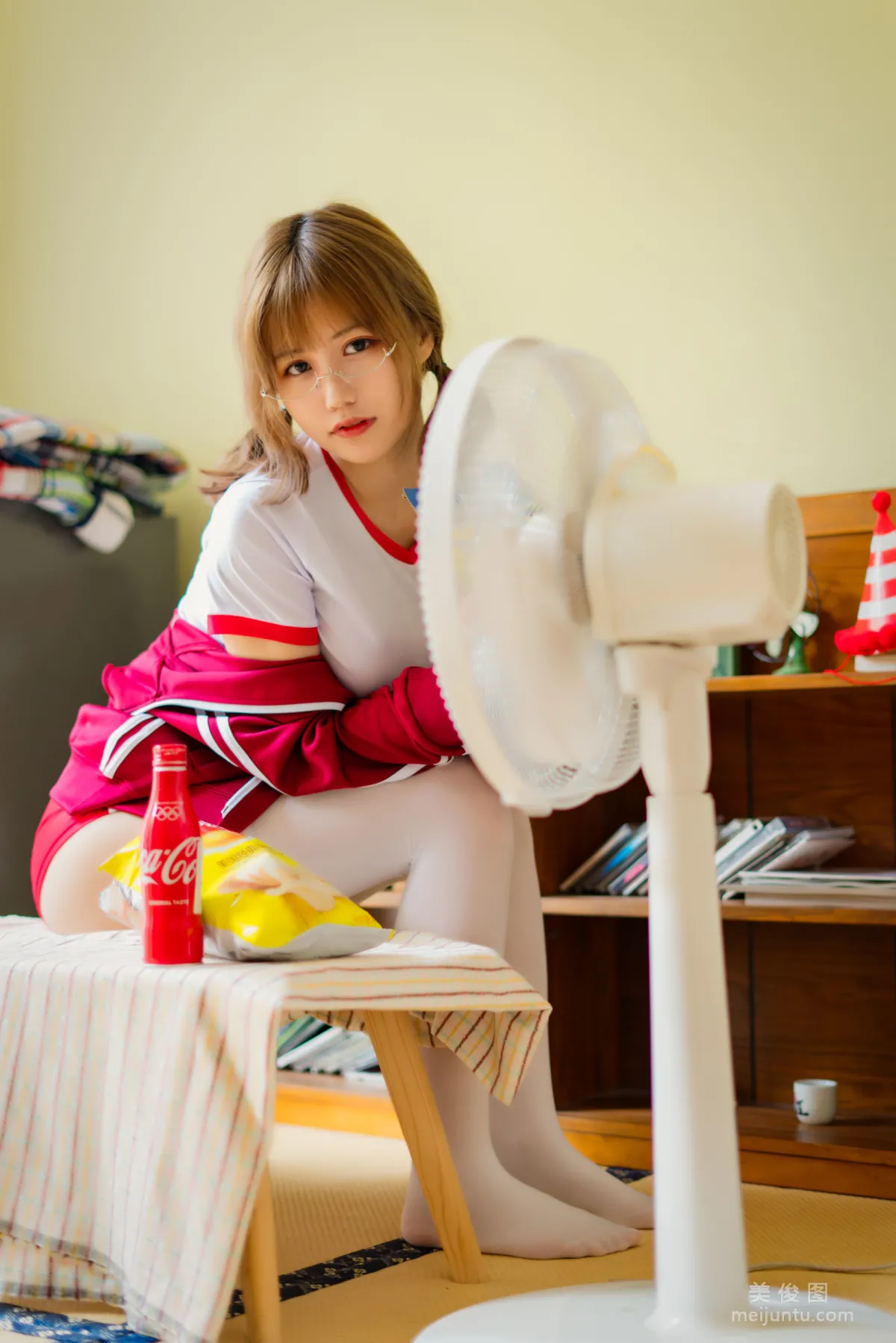 [Web Idols COSER] Xiaocang Qiandai w - Red Gymnastics Uniform Photo Set photo 19