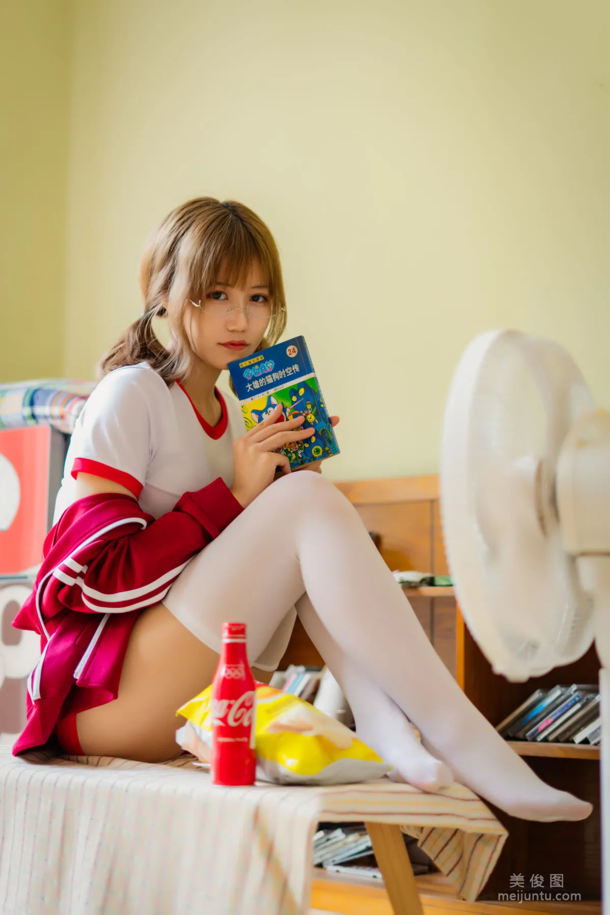 [Web Idols COSER] Xiaocang Qiandai w - Red Gymnastics Uniform Photo Set photo 40