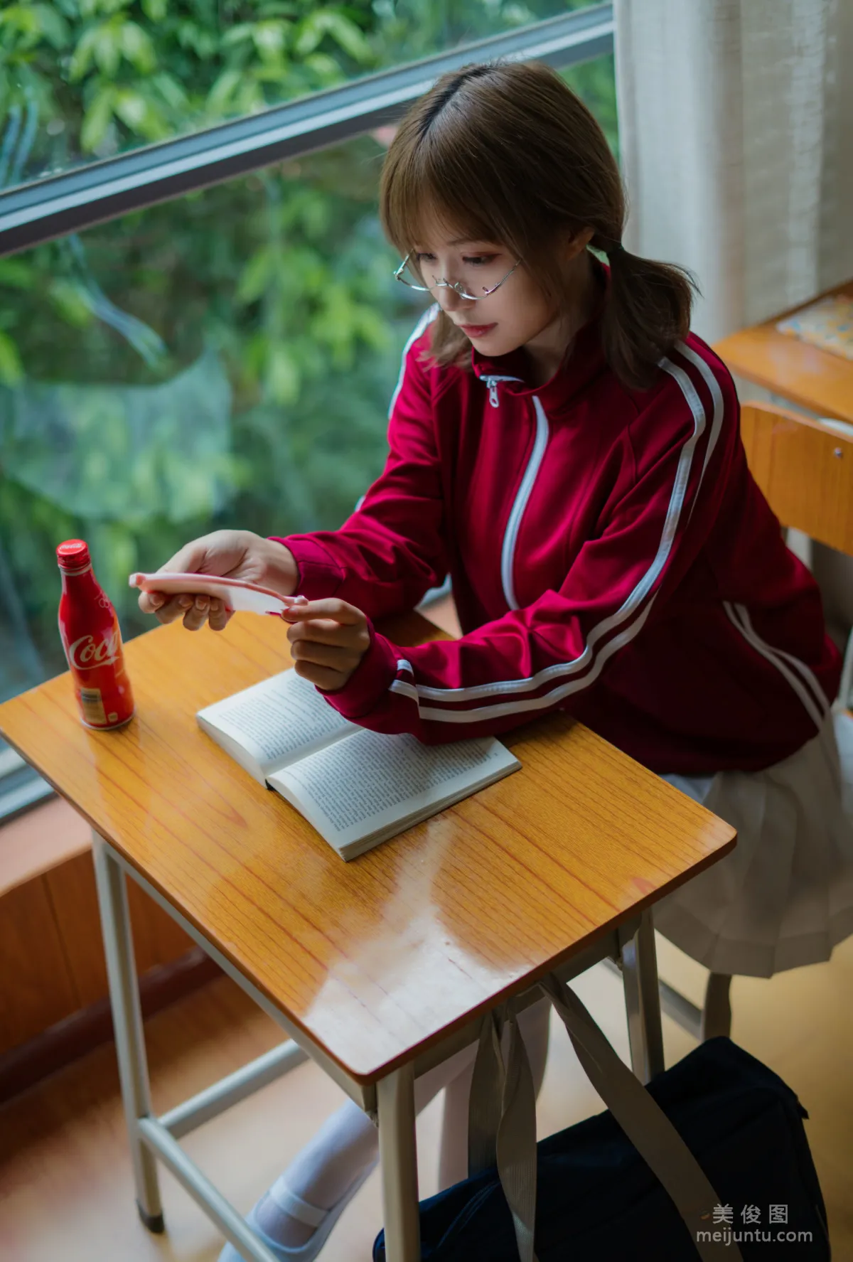[Web Idols COSER] Xiaocang Qiandai w - Red Gymnastics Uniform Photo Set photo 25