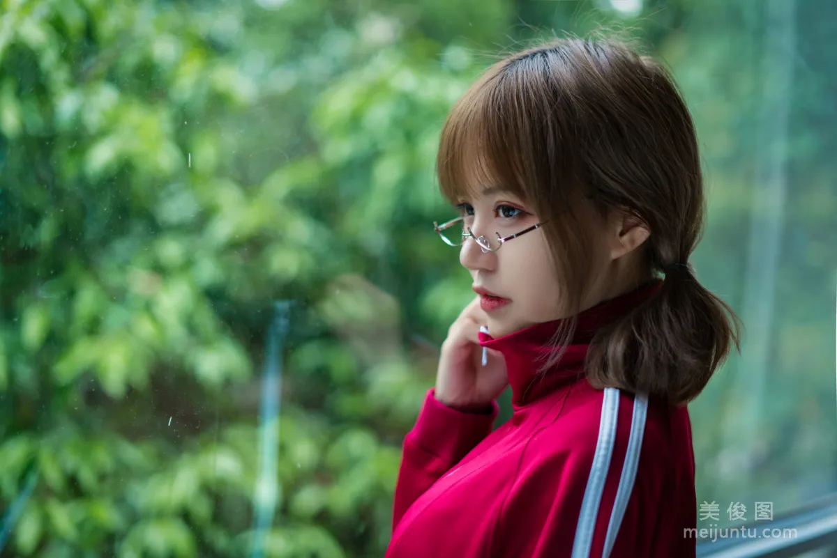 [Web Idols COSER] Xiaocang Qiandai w - Red Gymnastics Uniform Photo Set photo 5
