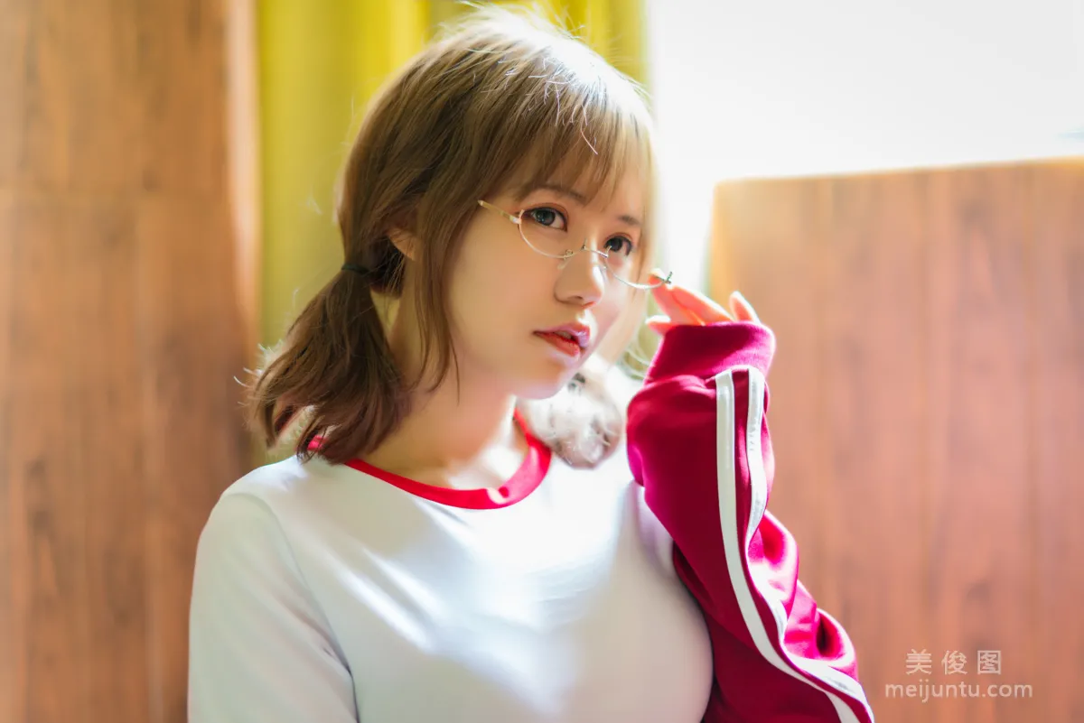 [Web Idols COSER] Xiaocang Qiandai w - Red Gymnastics Uniform Photo Set photo 31