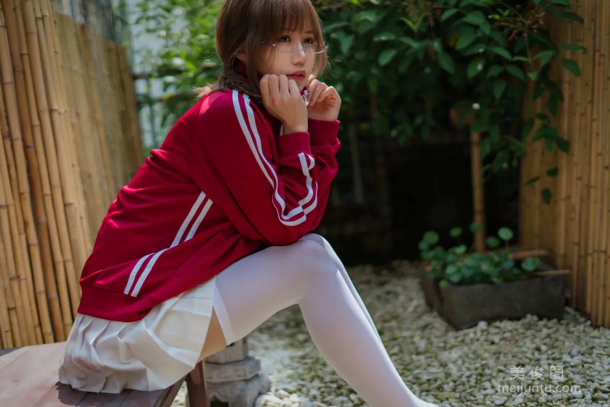 [Web Idols COSER] Xiaocang Qiandai w - Red Gymnastics Uniform Photo Set photo 16