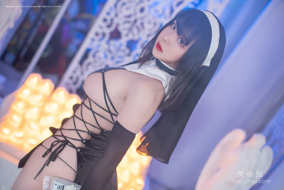 [Web Idols] Pipi Naike Keai Lela - Lace-Up Nun Photo Set photo 17