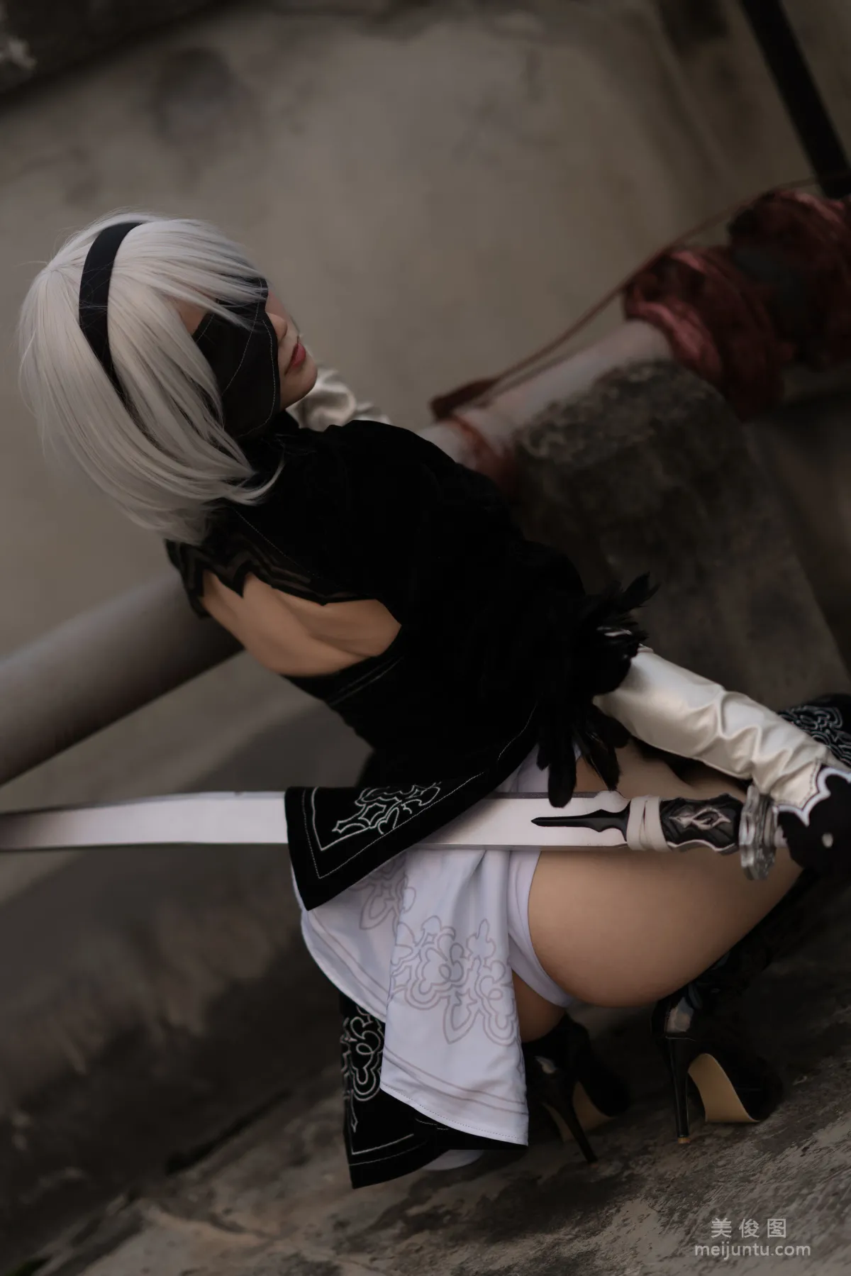 [Web Idols COSER] Anime Blogger Xiaocang Qiandai w - Captain 2B Default Skin Photo Set photo 20