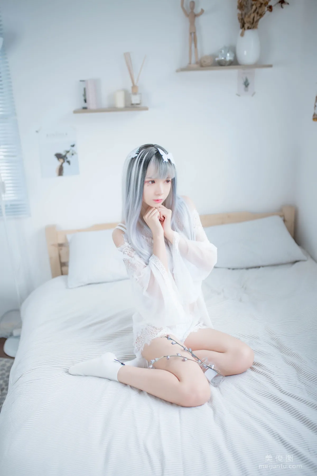 [網紅COSER] 瘋貓ss - 透明白紗 寫真集 7