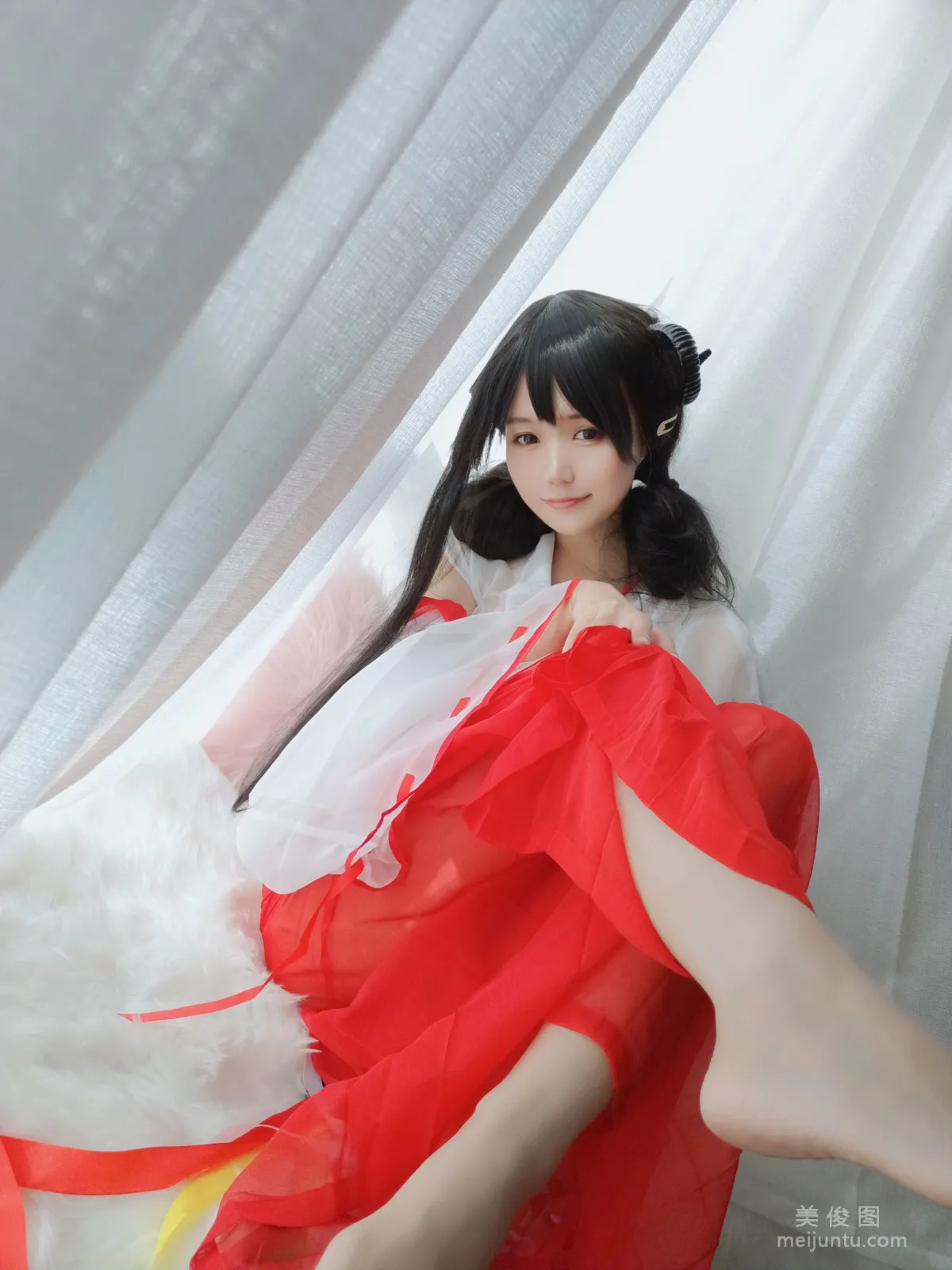 [Web Idols COSER] Anime Blogger Xiaocang Qiandai w - Shrine Maiden Photo Set photo 15