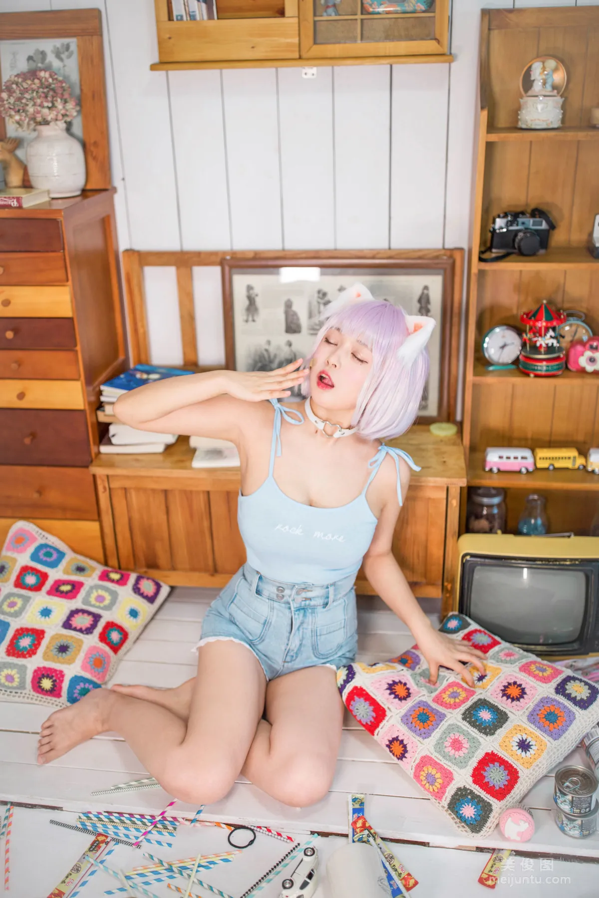 [Web Idols] Heimaomao OvO, Cat Raising Mini Class Photo Set photo 5