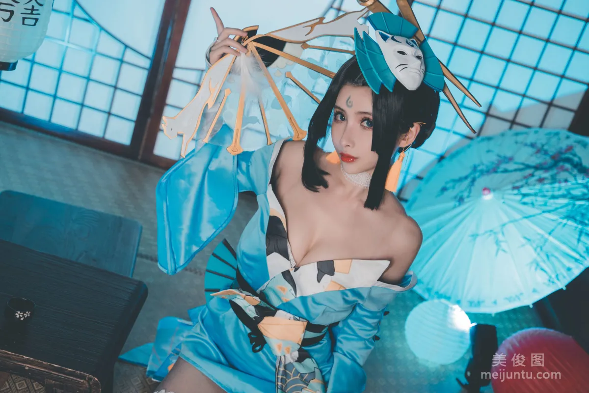 [Web Celebrity COSER] rioko Liang Liangzi - Mai Shiranui Charm Photo Set photo 9