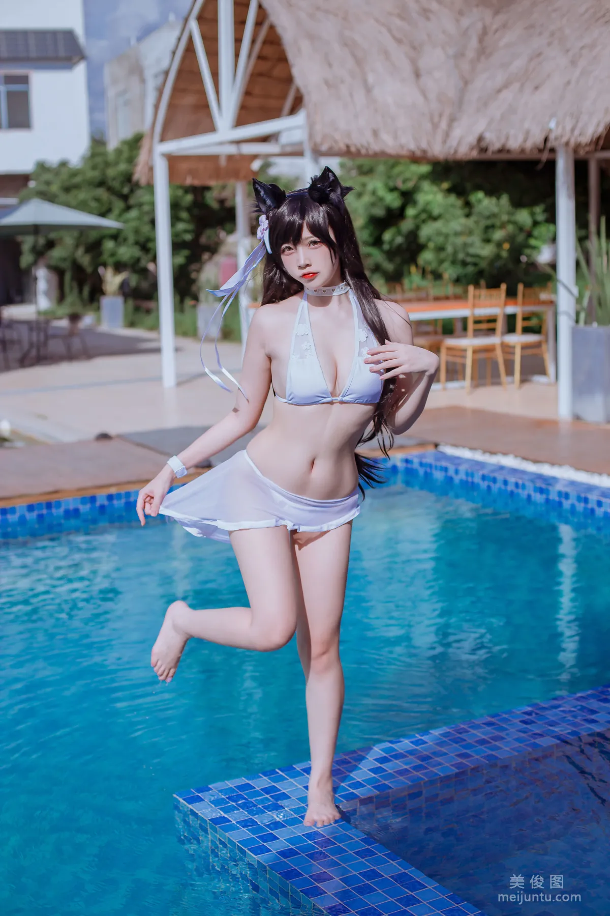 [网红COSER] 二佐Nisa - 犬之眷之碧蓝爱宕 泳装 写真集11