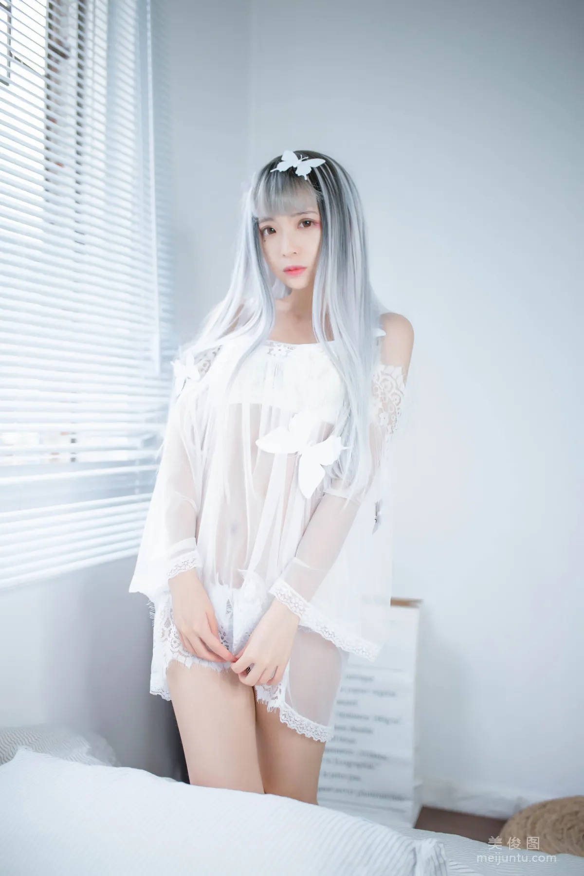 [網紅COSER] 瘋貓ss - 透明白紗 寫真集 21