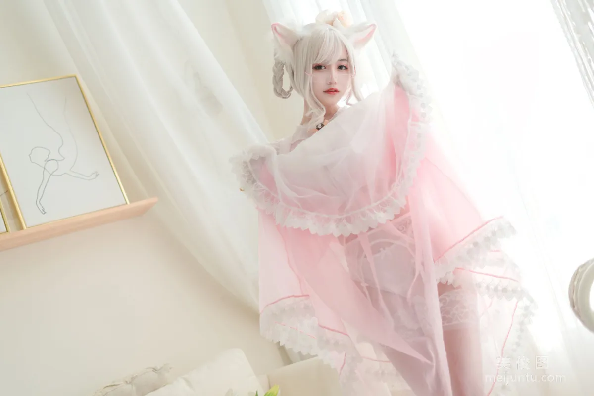 [Web Idols COSER] Xiaocang Qiandai w - Transparent Pink Maid Photo Set photo 16