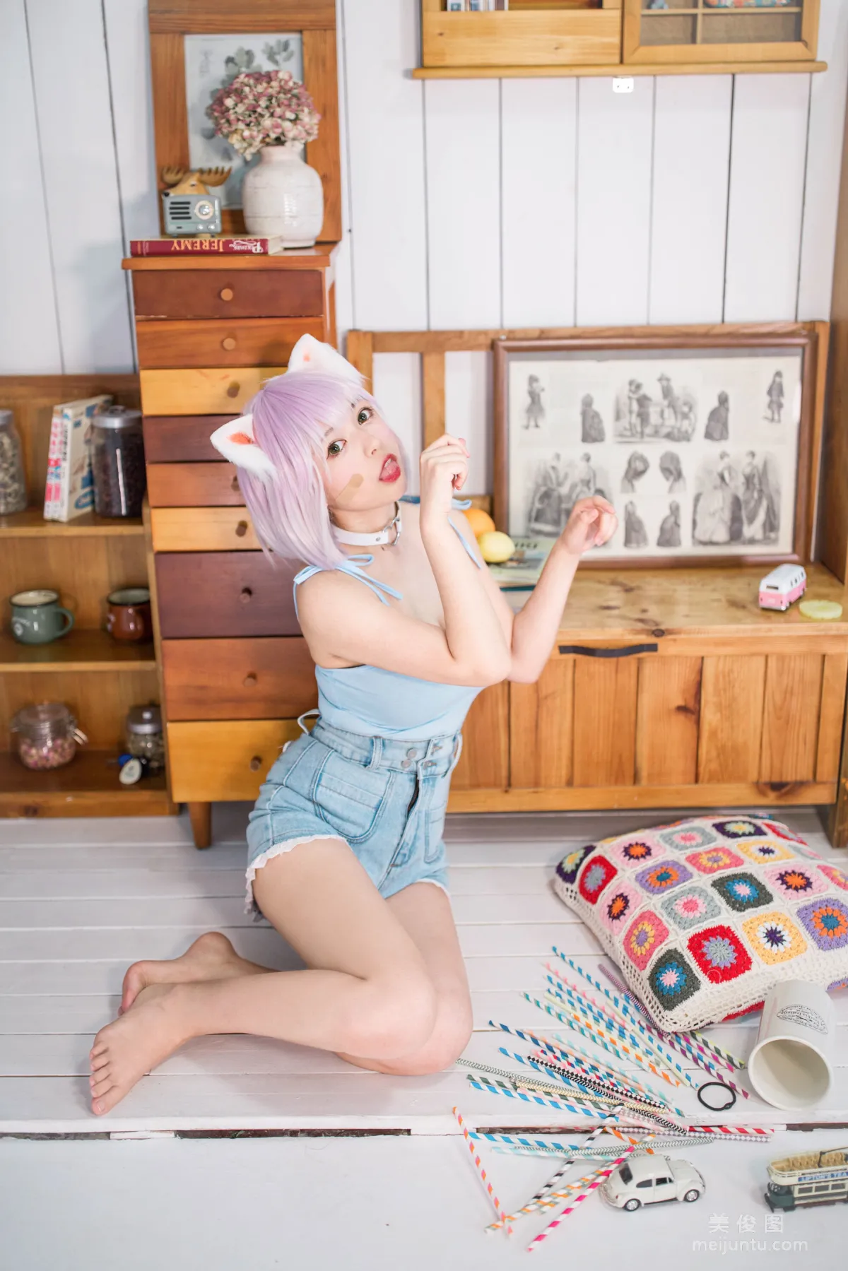 [Web Idols] Heimaomao OvO, Cat Raising Mini Class Photo Set photo 31