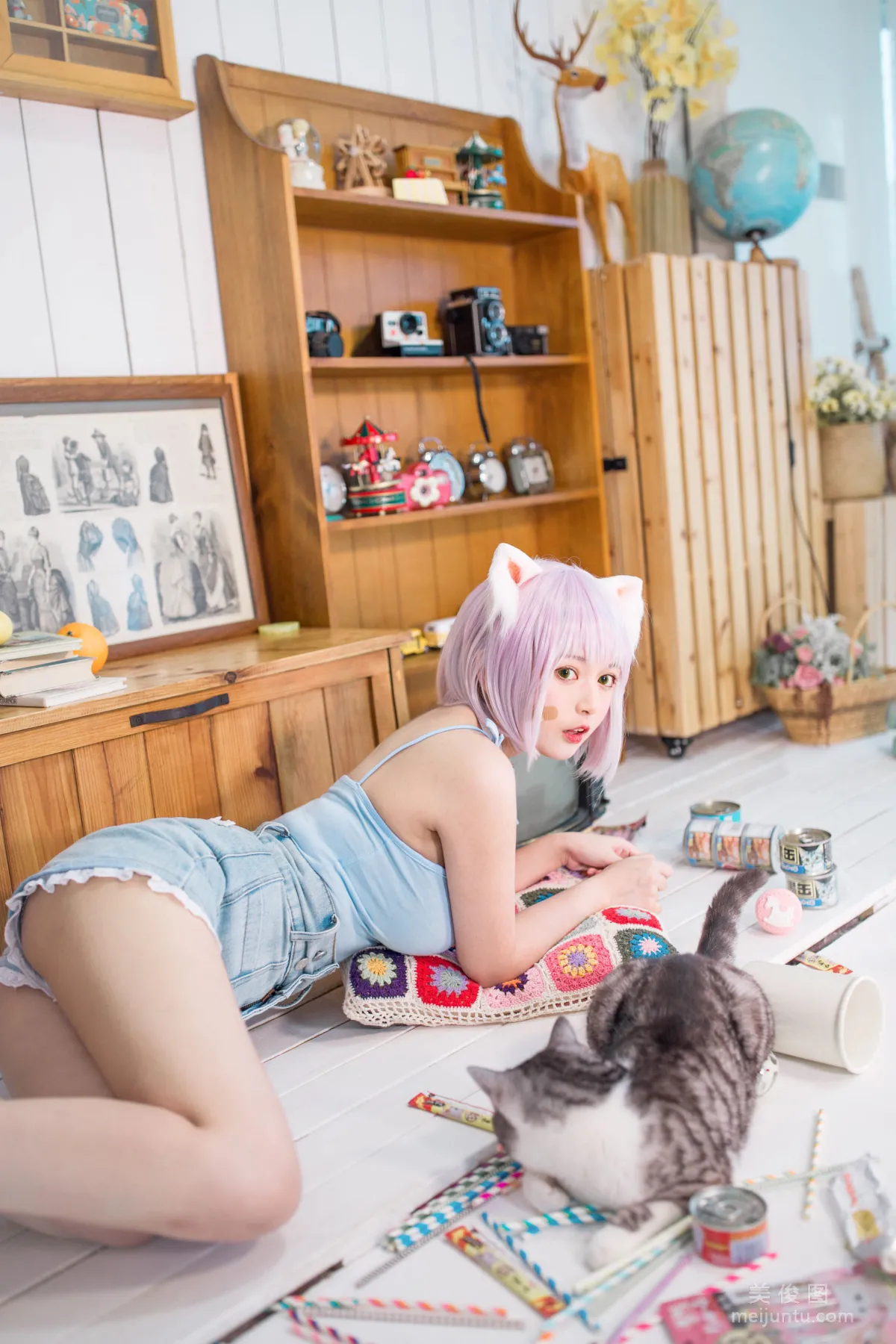 [Web Idols] Heimaomao OvO, Cat Raising Mini Class Photo Set photo 3