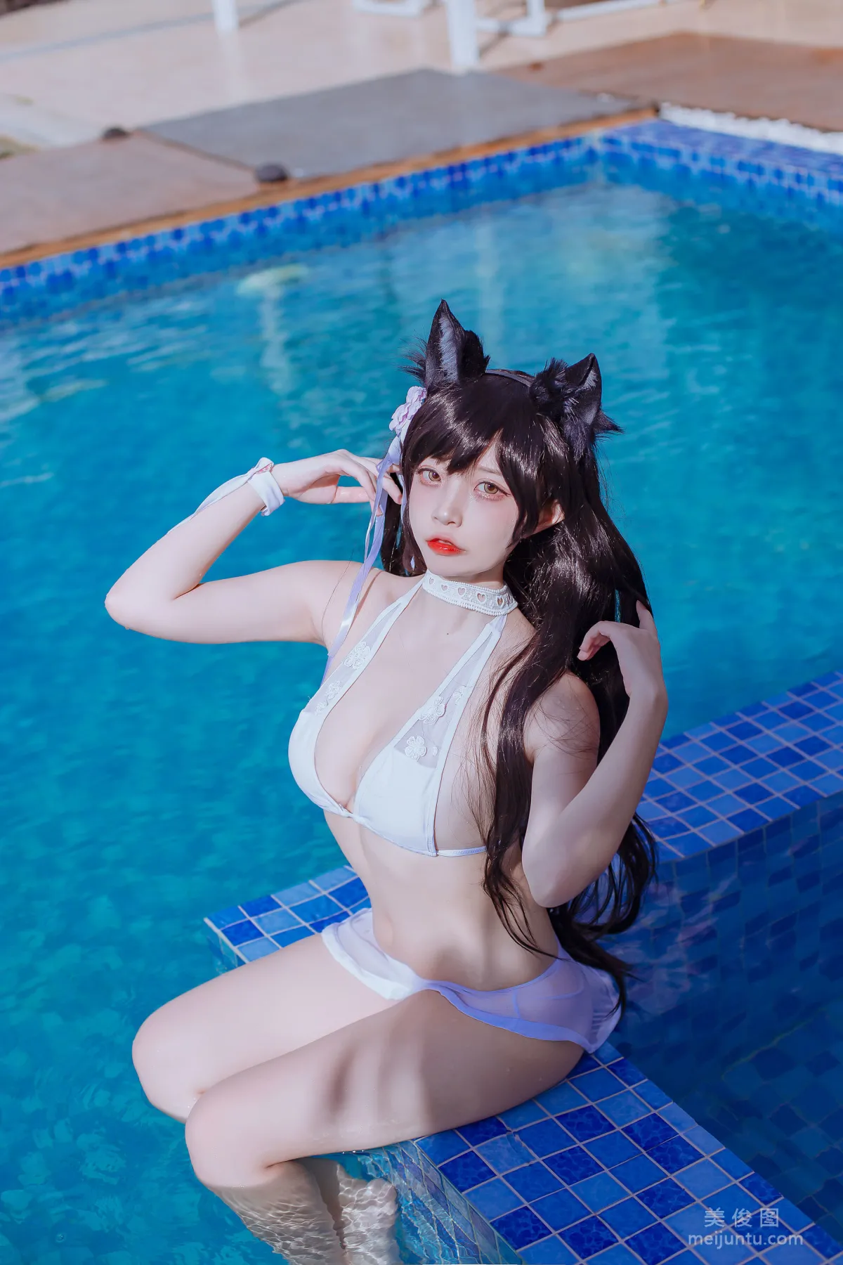 [网红COSER] 二佐Nisa - 犬之眷之碧蓝爱宕 泳装 写真集14