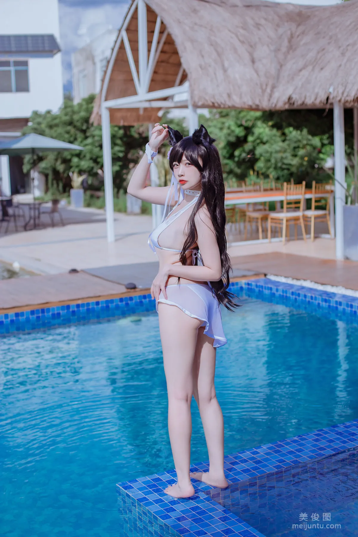 [网红COSER] 二佐Nisa - 犬之眷之碧蓝爱宕 泳装 写真集9