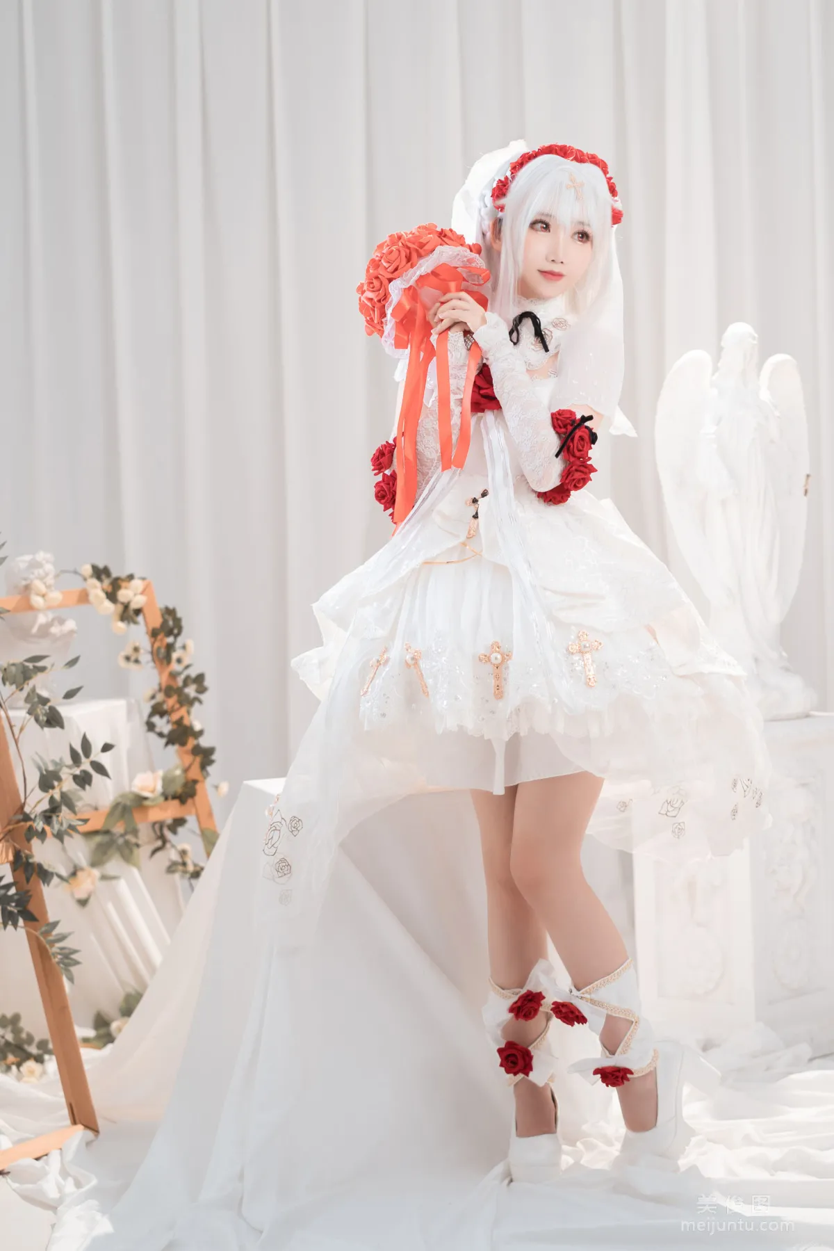 [网红COSER] 面饼仙儿 - 德丽莎婚纱 写真集8