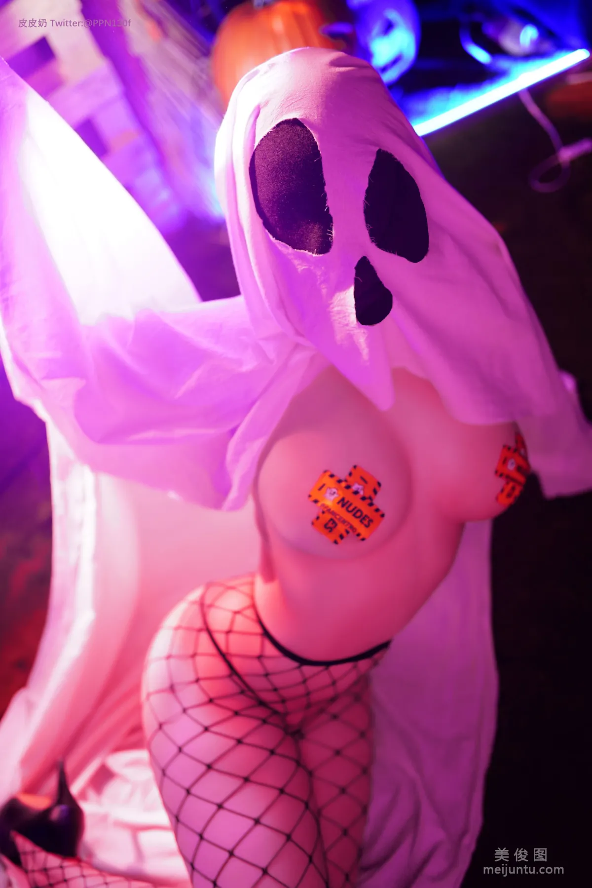 [网红COSER] 皮皮奶可可爱了啦 - 万圣节幽灵 写真集33