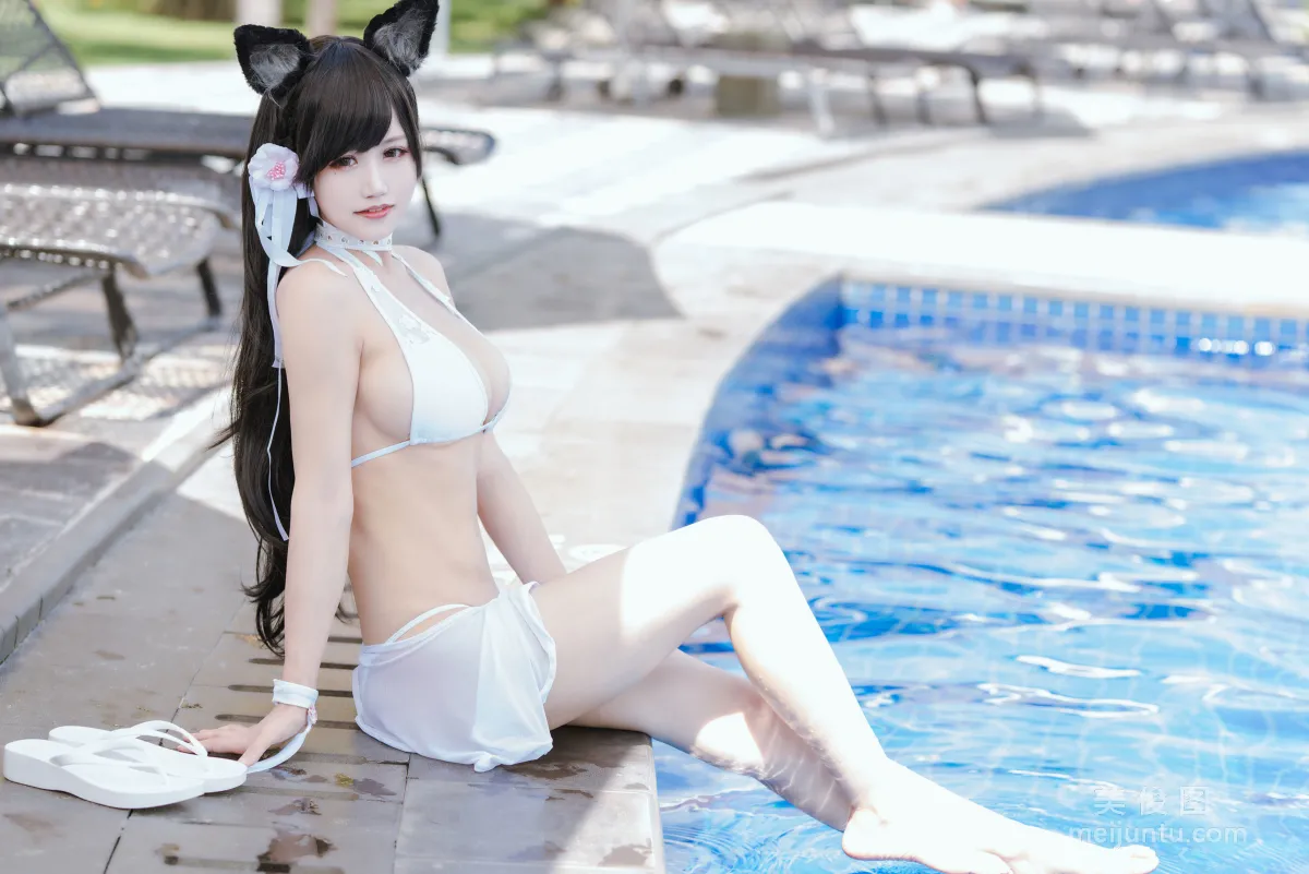 [Web Idols COSER] Anime Blogger Xiaocang Qiandai w - Captain Atago Swimsuit Photo Set photo 13