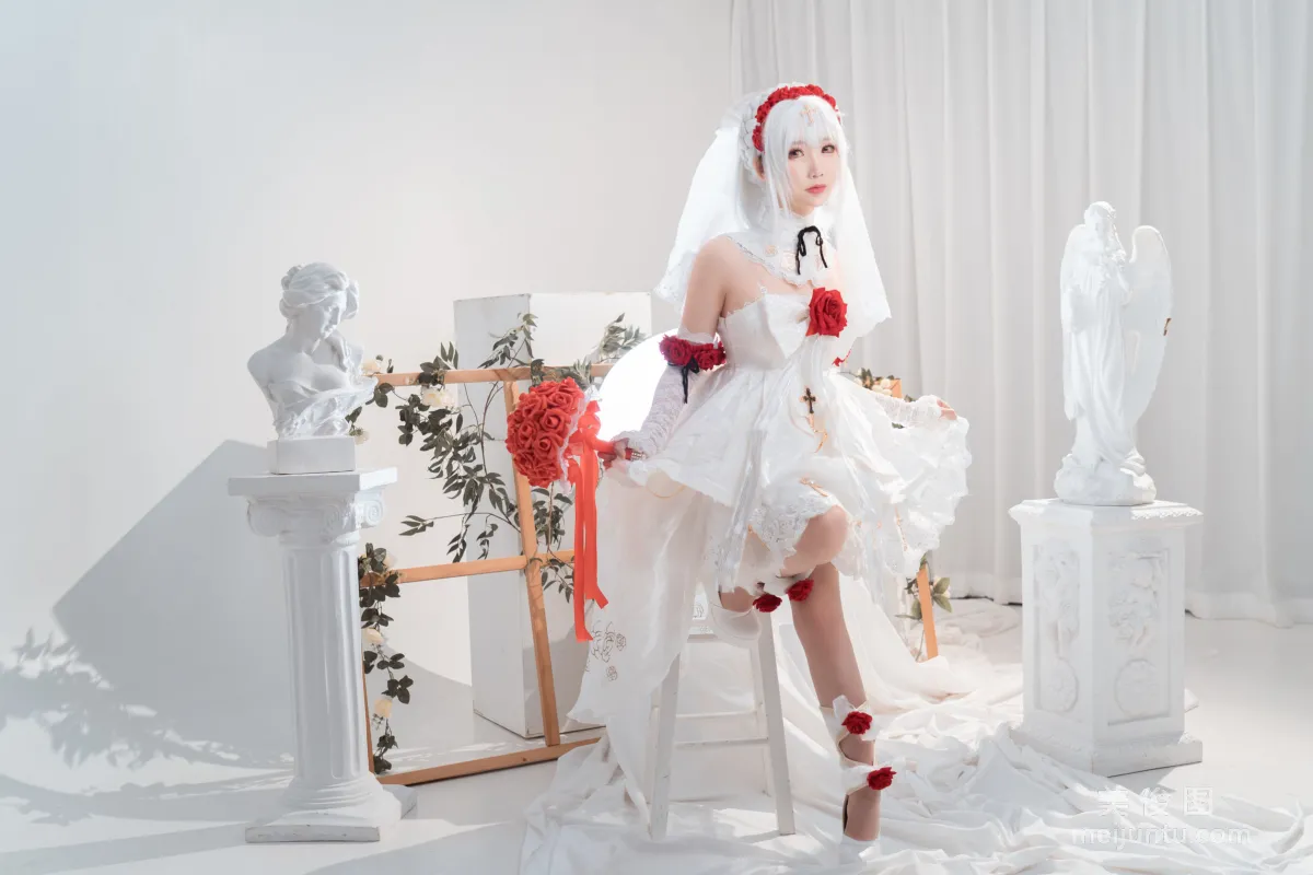 [网红COSER] 面饼仙儿 - 德丽莎婚纱 写真集4