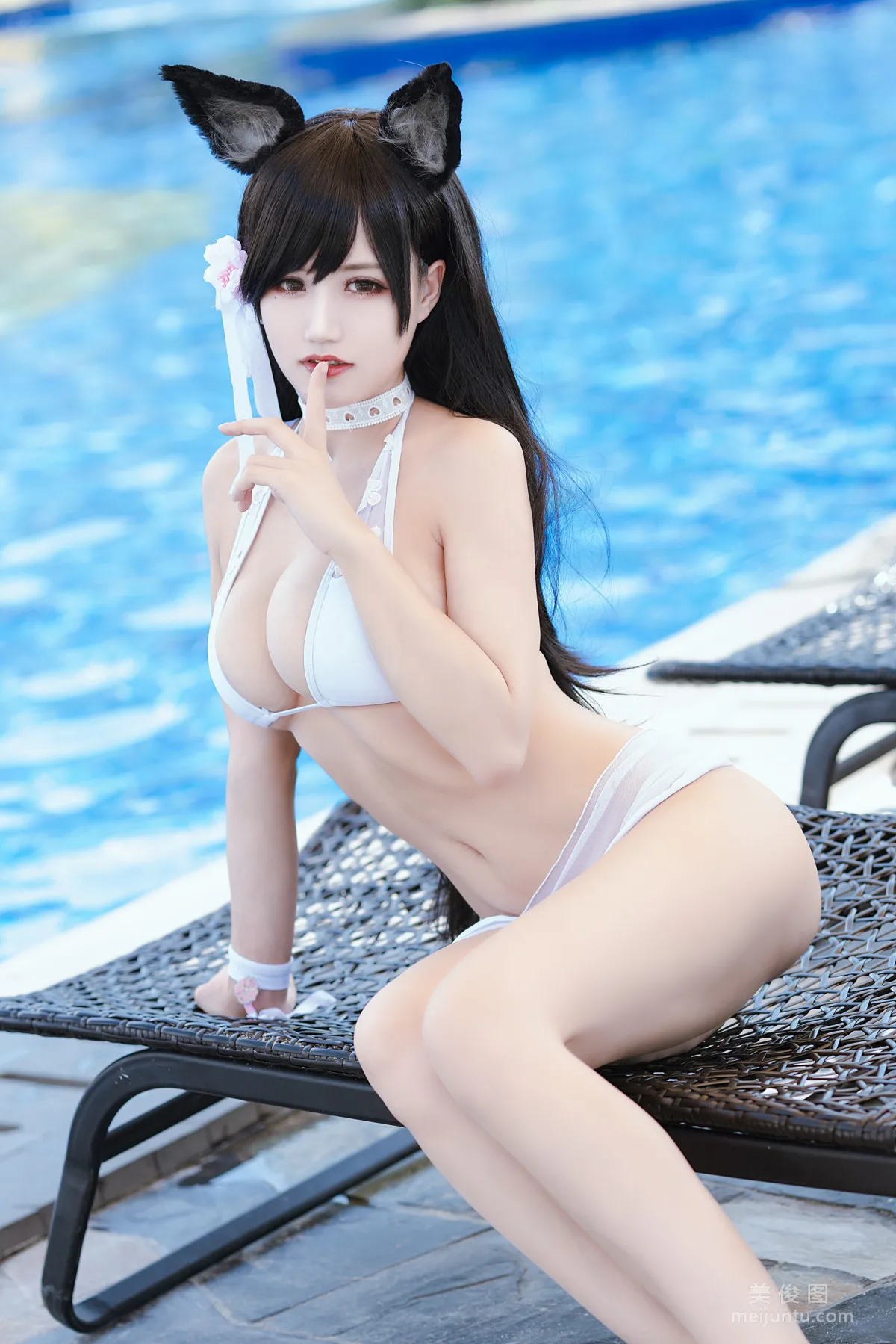 [Web Idols COSER] Anime Blogger Xiaocang Qiandai w - Captain Atago Swimsuit Photo Set photo 17