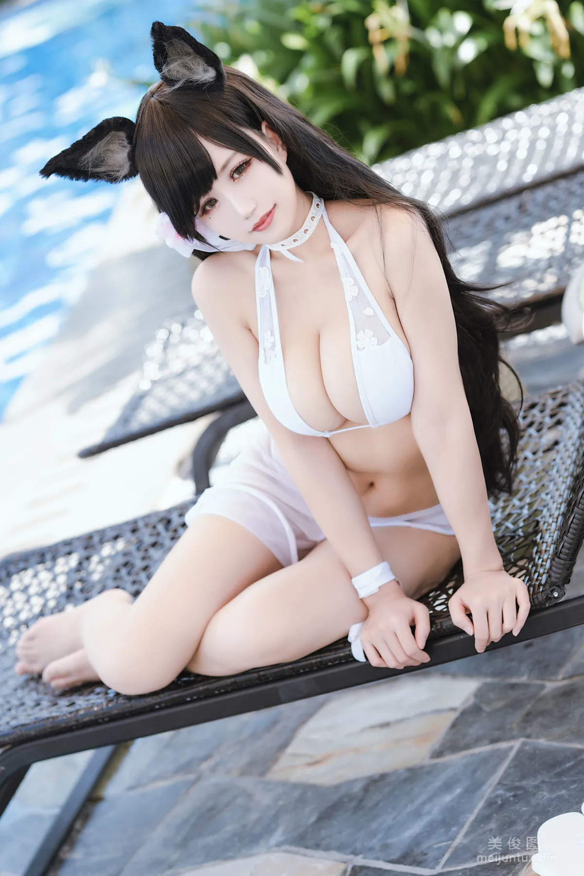 [Web Idols COSER] Anime Blogger Xiaocang Qiandai w - Captain Atago Swimsuit Photo Set photo 4