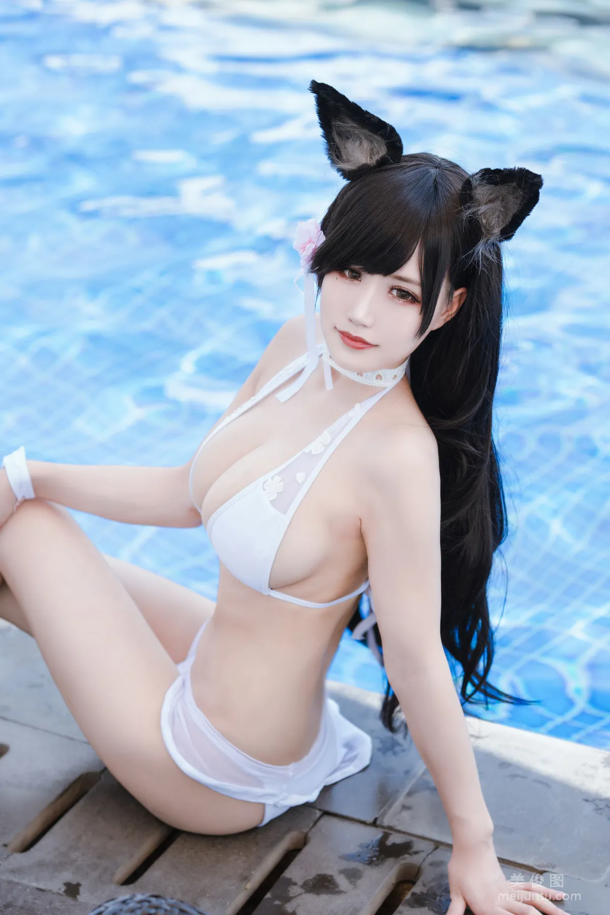 [Web Idols COSER] Anime Blogger Xiaocang Qiandai w - Captain Atago Swimsuit Photo Set photo 9