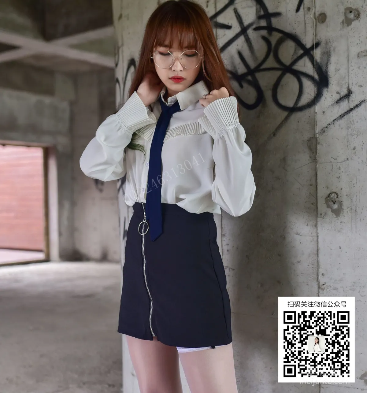 [大生模拍] No.038 小蕊 - 肉絲套上白絲 9